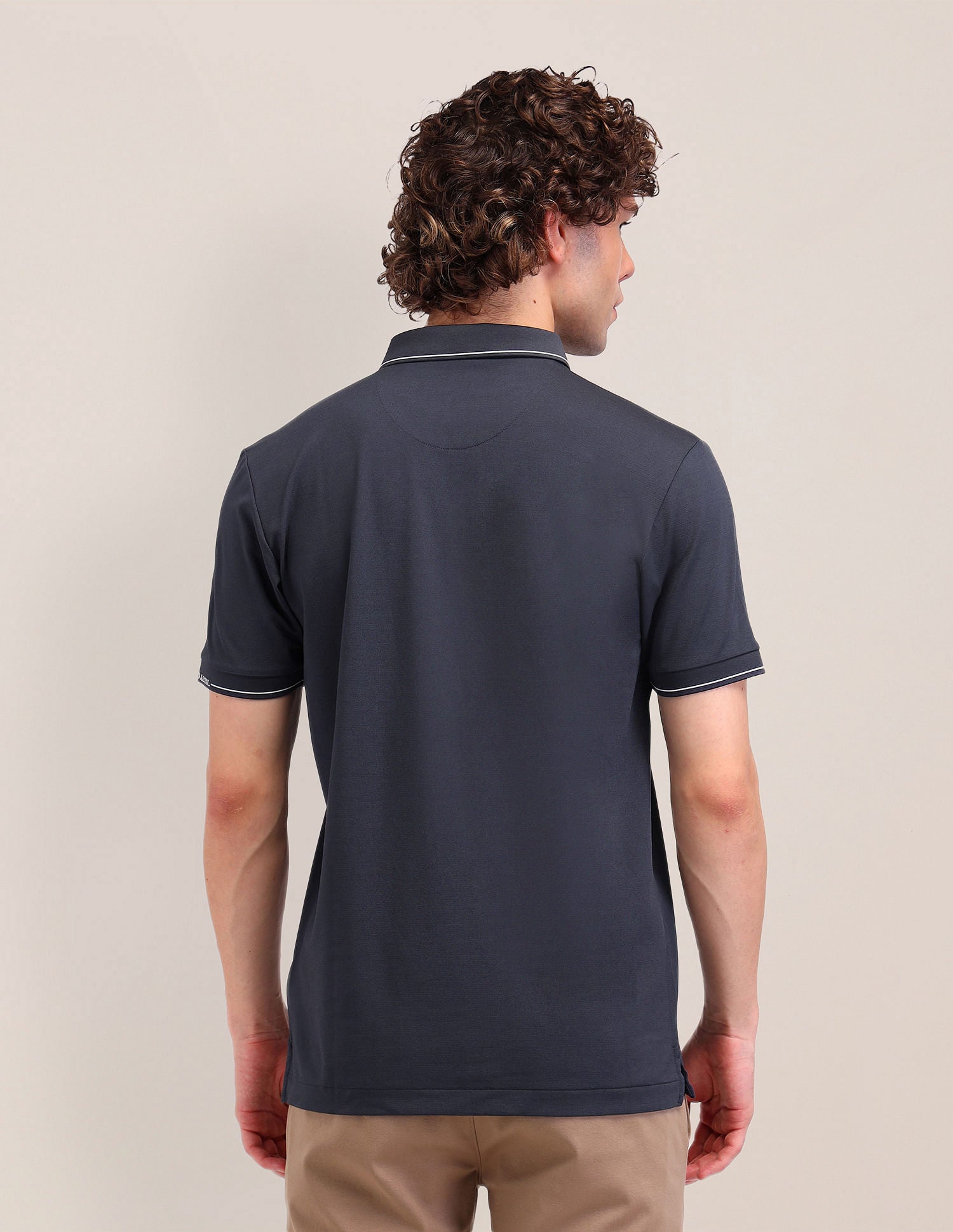 Solid Slim Fit Polo Shirt Grey - U.S. Polo Assn. India | Large