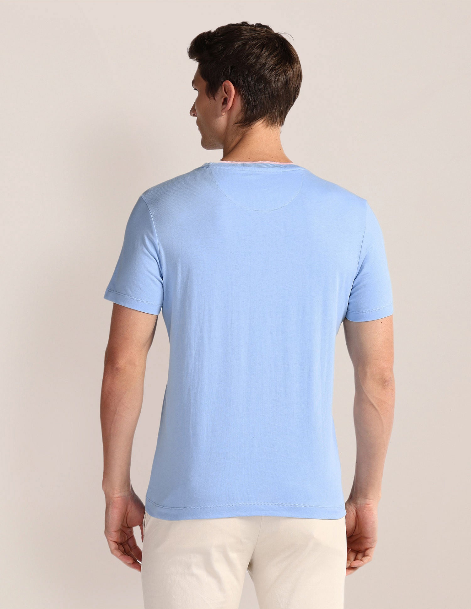 Brand Print Slim T-Shirt Blue - U.S. POLO ASSN. | Large