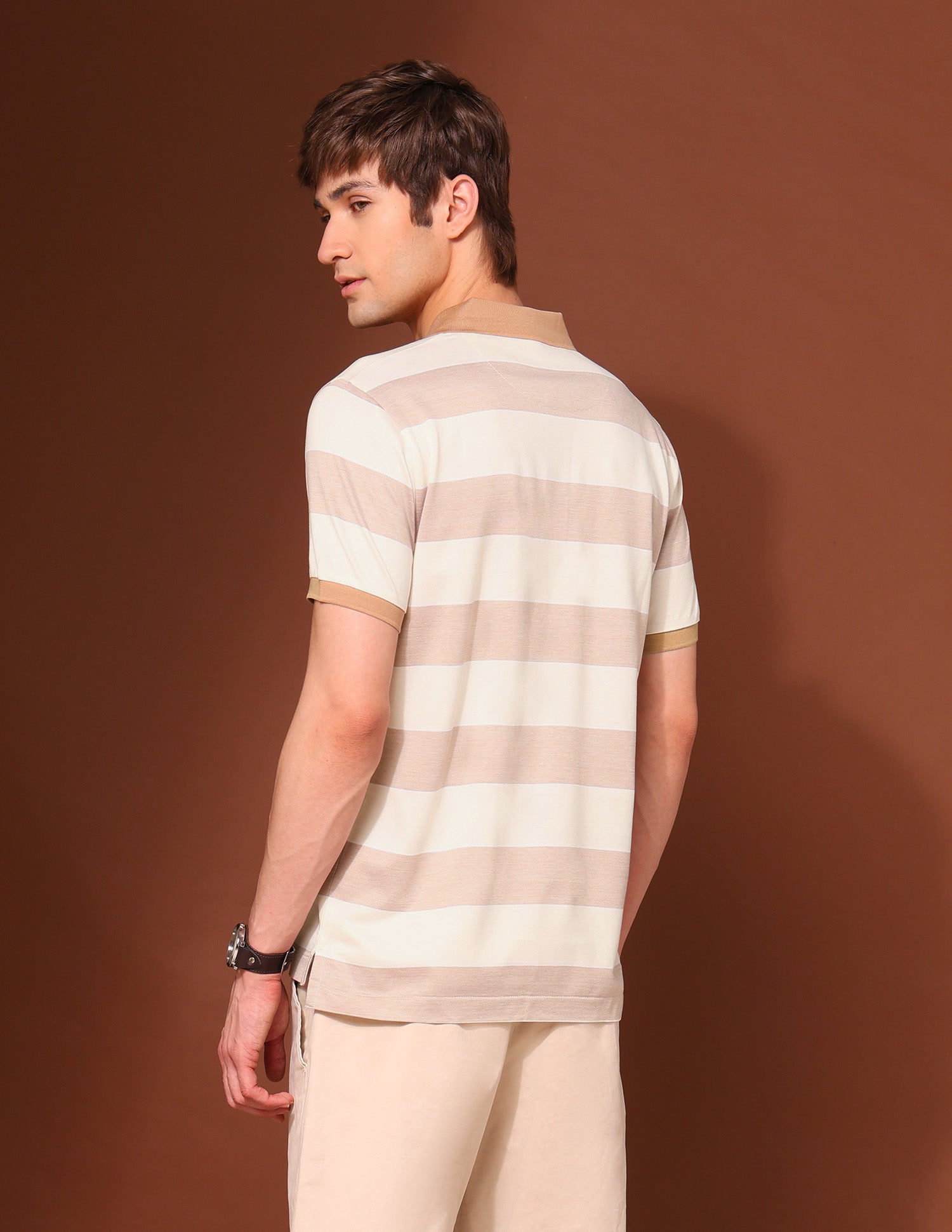 Pure Cotton Working Holiday Polo Shirt Beige - U.S. Polo Assn. India | Large