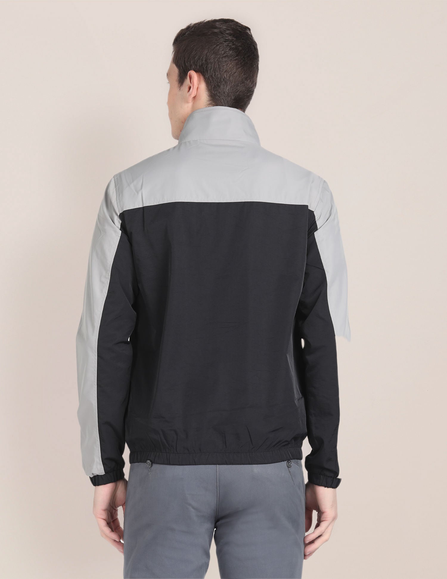 Colour Block Windcheater Jacket Black - U.S. POLO ASSN. | Large