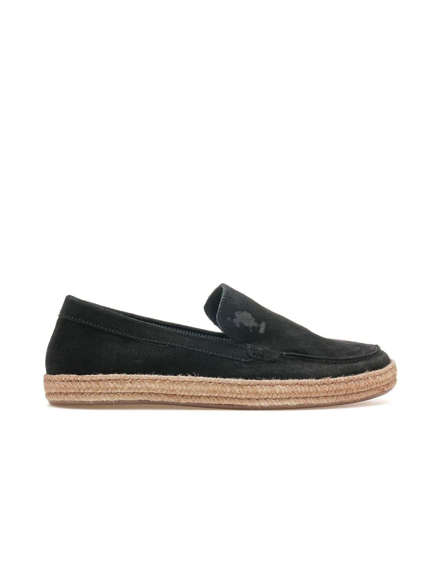 Mens Oudi Suede Slip-On Shoes Black - U.S. Polo Assn. India | Large