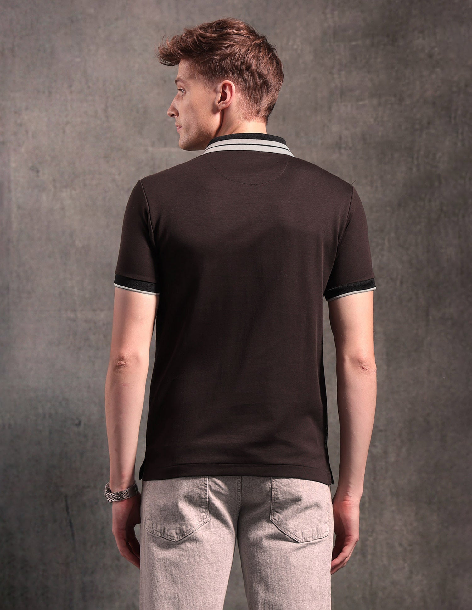 Black & Gold Regular Fit Polo Shirt Dark Brown - U.S. POLO ASSN. | Large