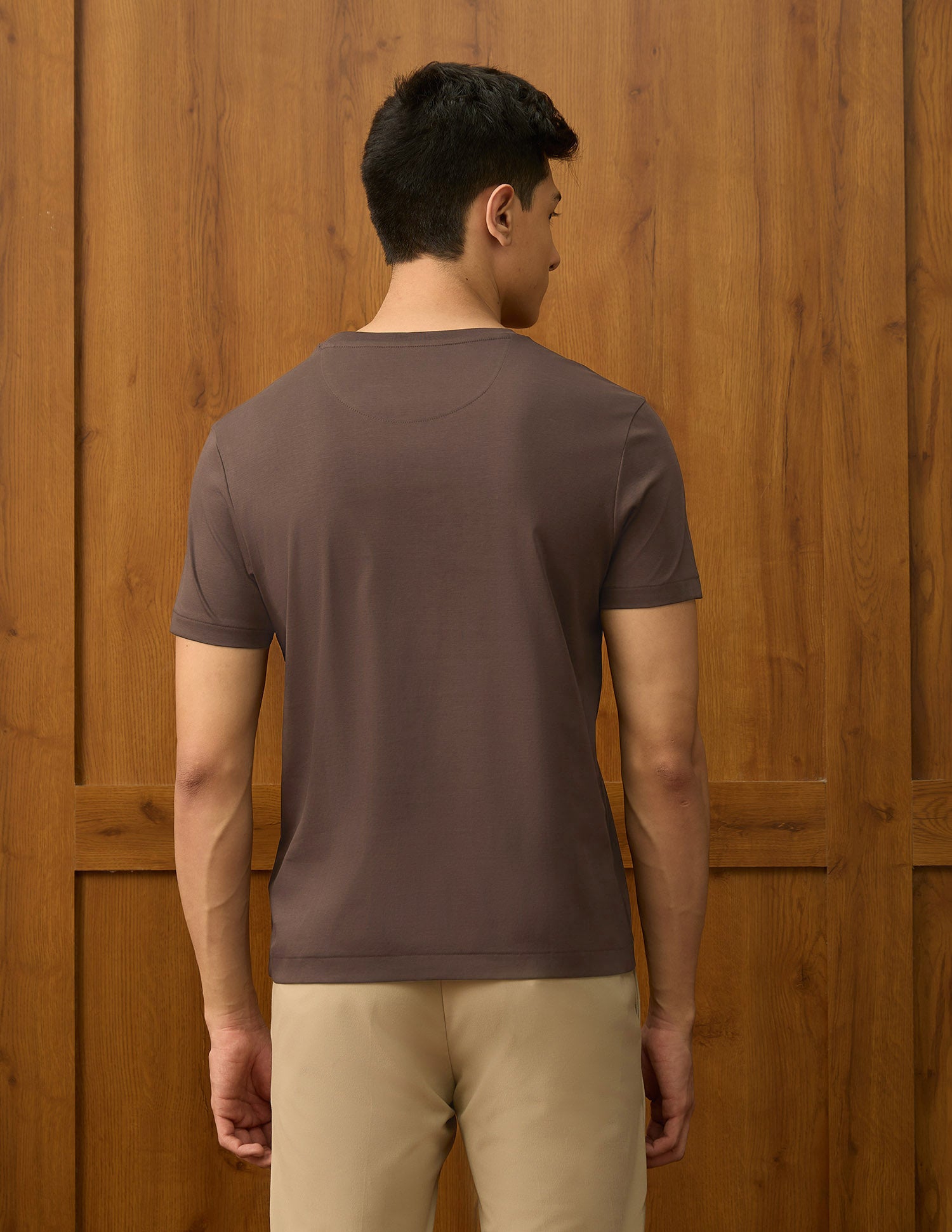 Solid Varsity T Shirt Dark Brown - U.S. POLO ASSN. | Large