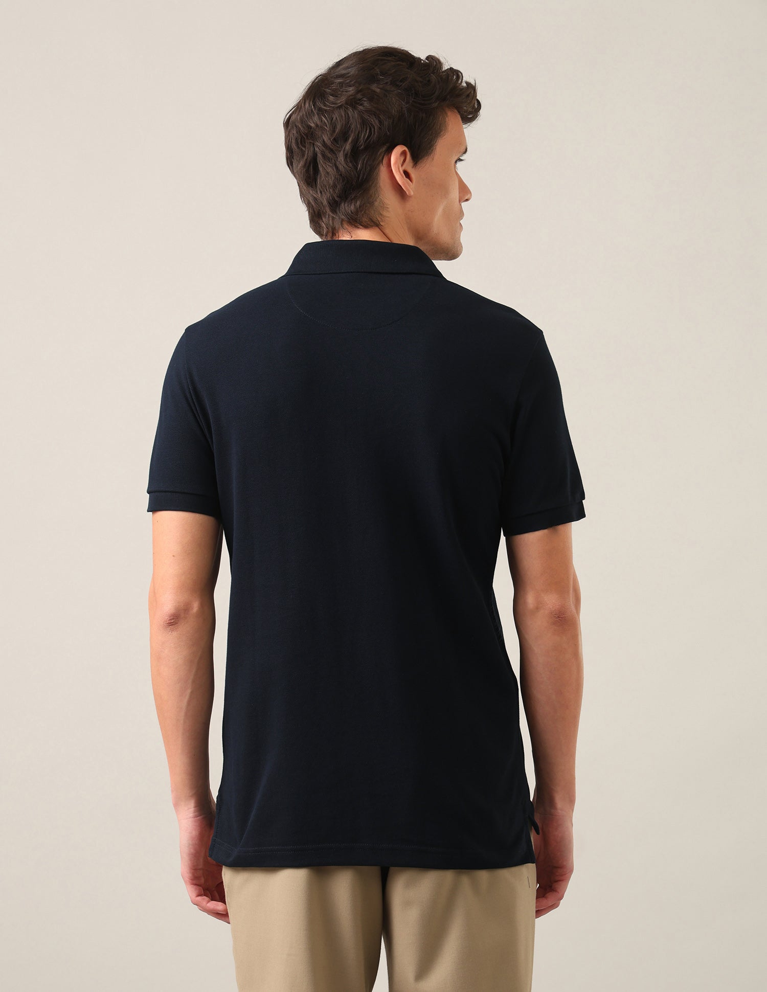 Graphic Printed Slim Fit Polo Shirt Navy - U.S. Polo Assn. India | Large