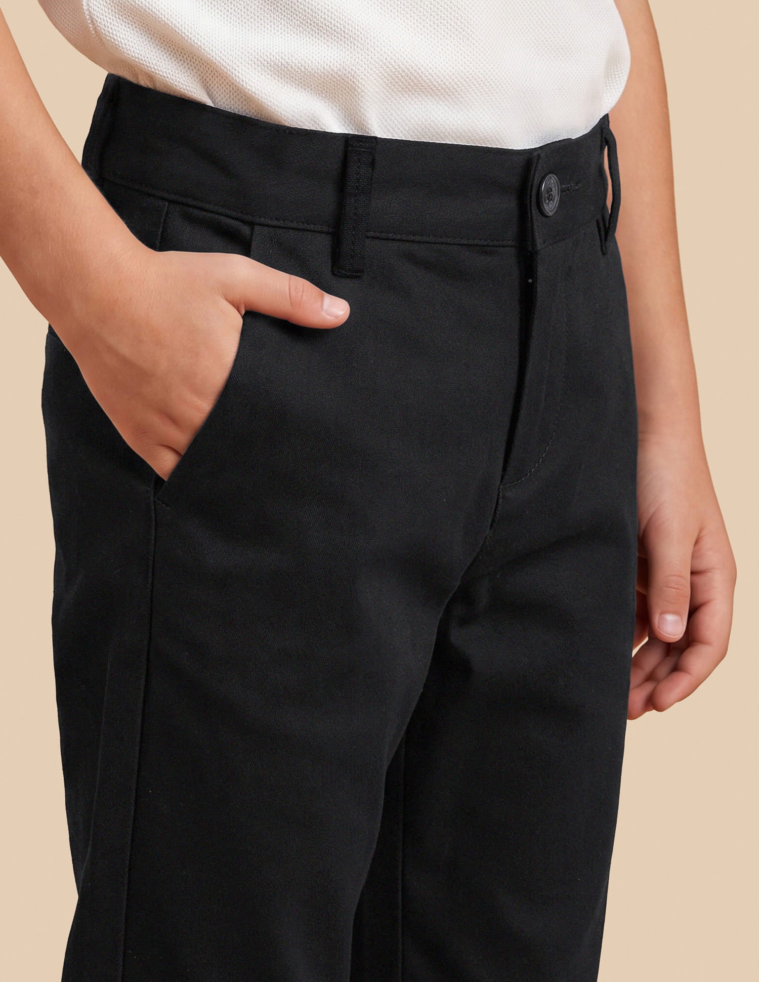 Dobby Regular Fit Trousers Black - U.S. Polo Assn. India | Large