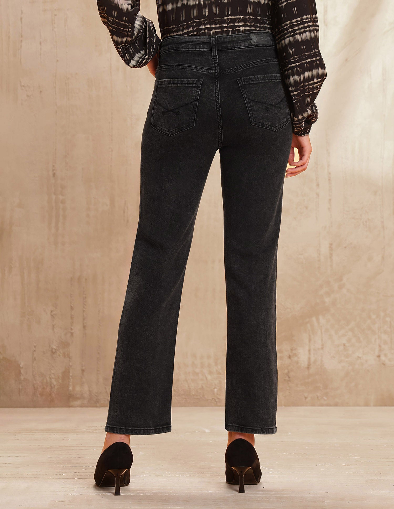 High Rise Straight Fit Jeans Dark Grey - U.S. POLO ASSN. | Large