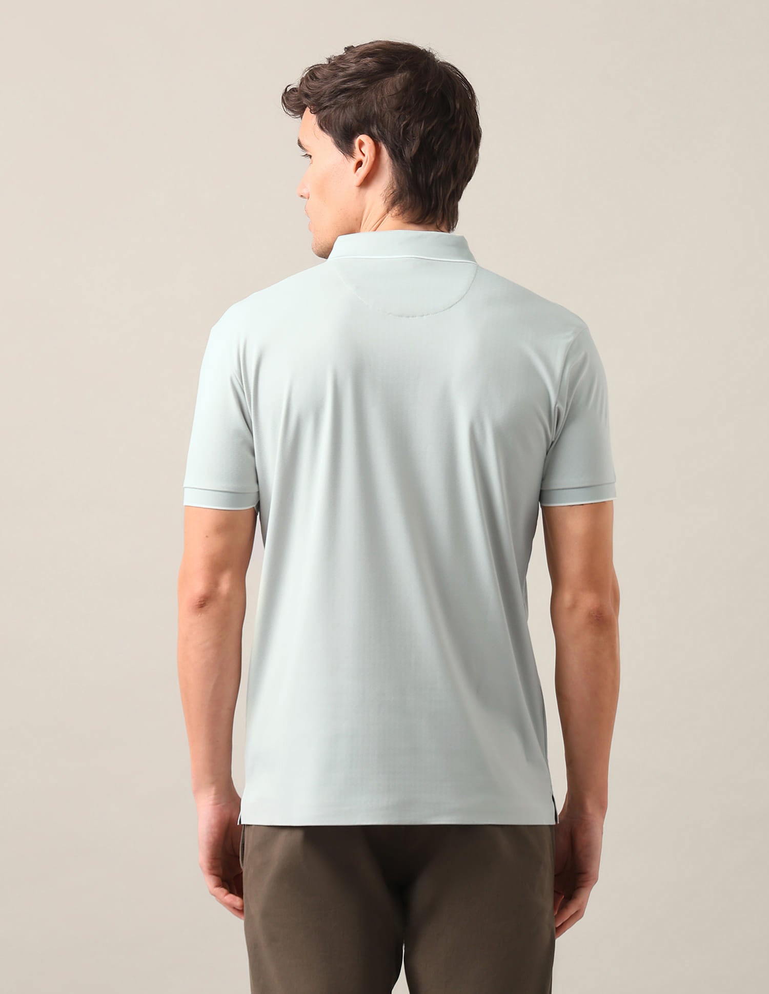 Solid Slim Fit Polo Shirt Green - U.S. Polo Assn. India | Large