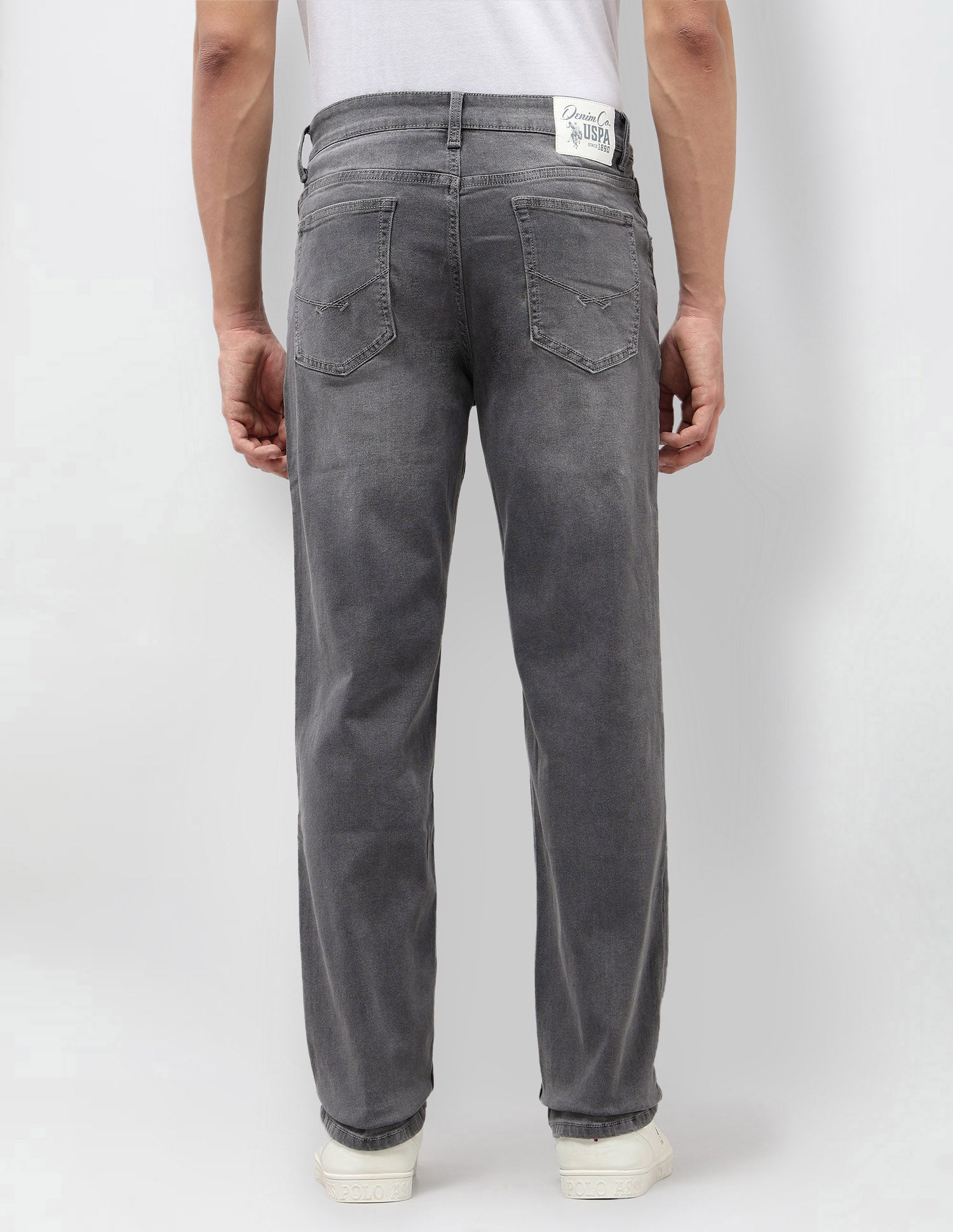 Shawn Relaxed Fit Grey Jeans Grey - U.S. Polo Assn. India | Large