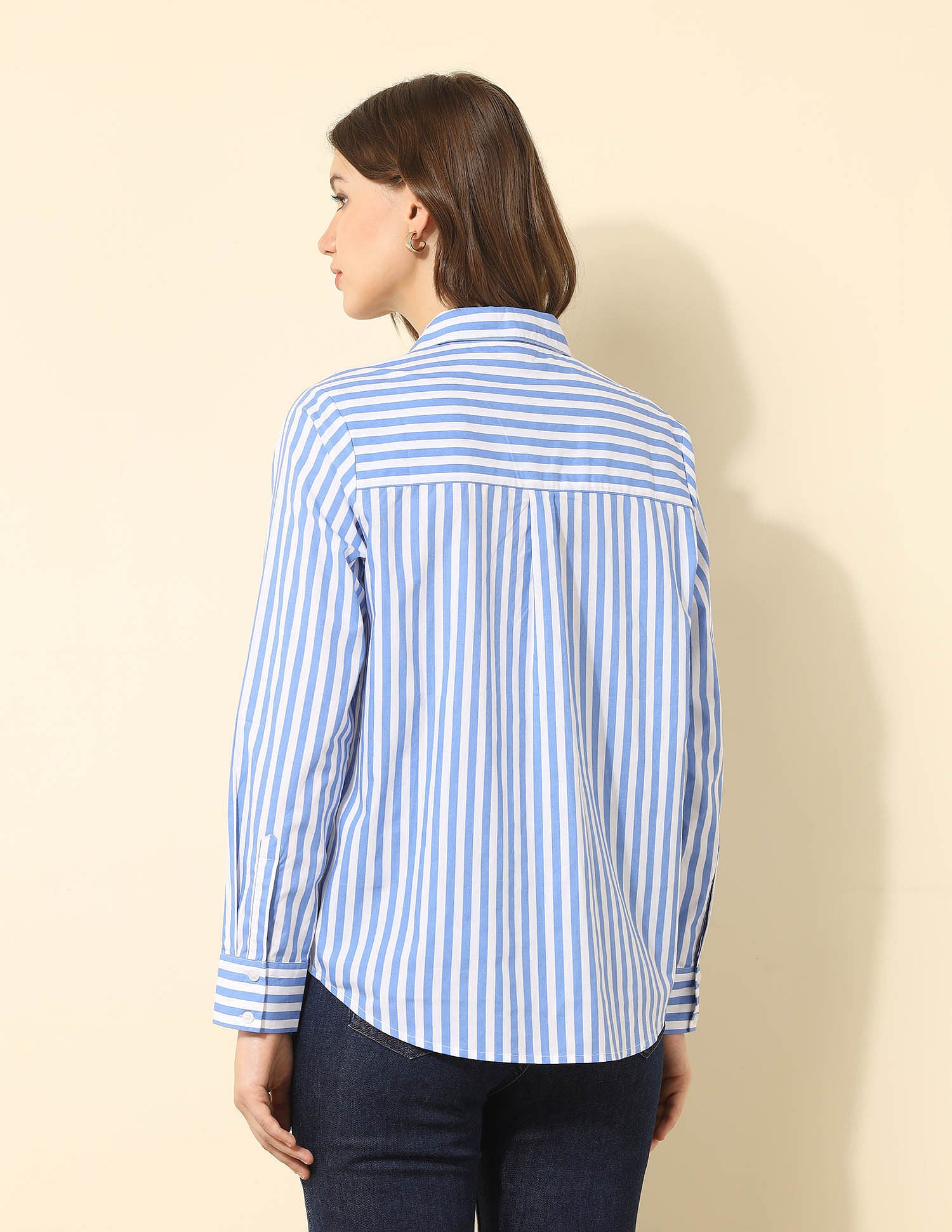 Regular Fit Vertical Striped Shirt Light Blue - U.S. POLO ASSN. | Large