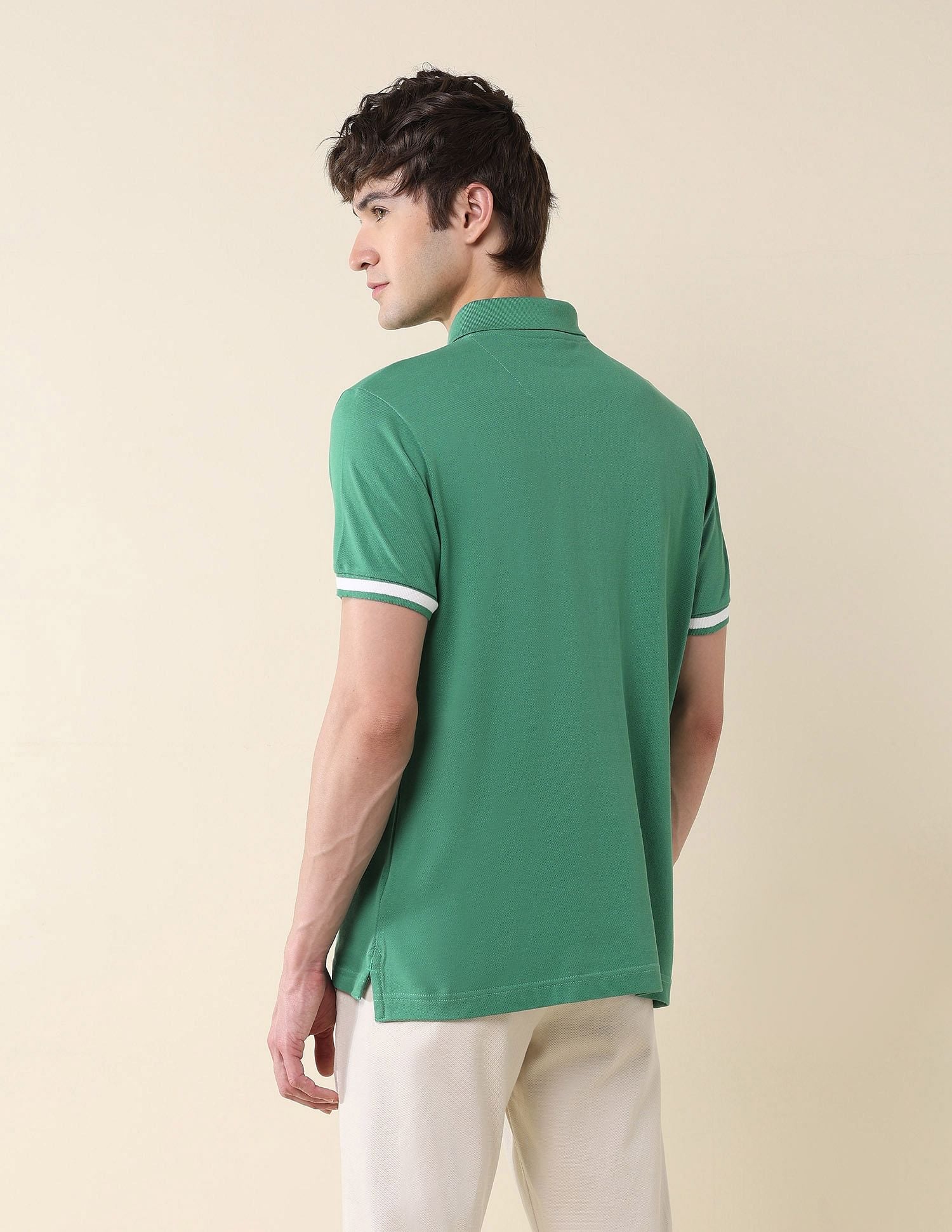 Slim Fit Brand Embroidered Polo Shirt Green - U.S. POLO ASSN. | Large