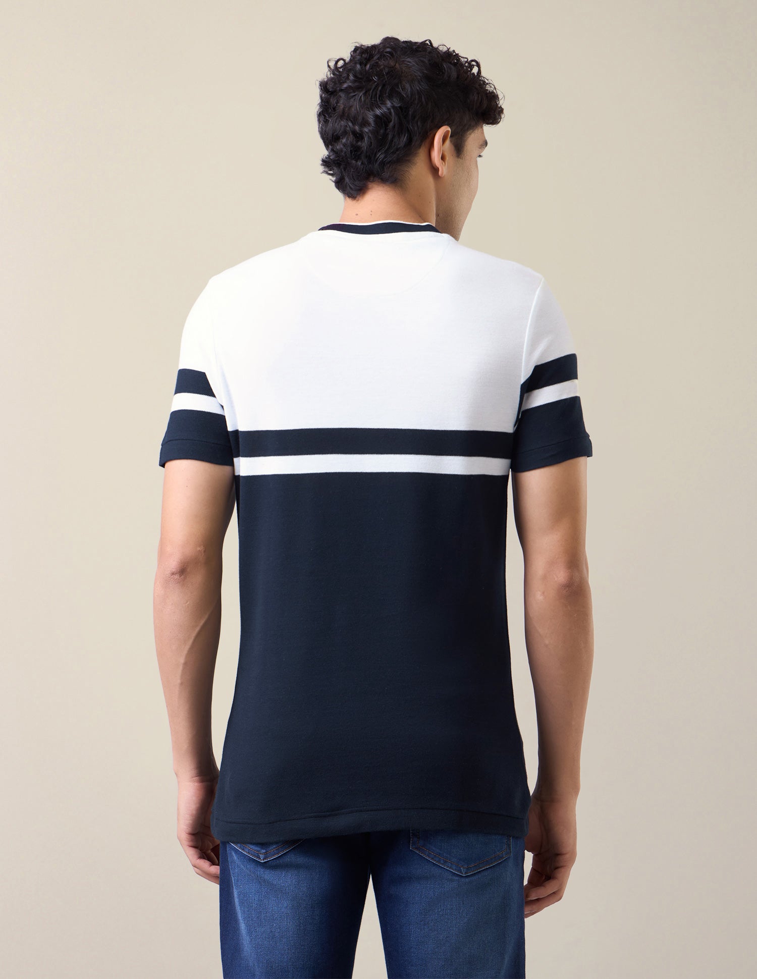 Colourblocked Slim Fit T-Shirt White - U.S. Polo Assn. India | Large