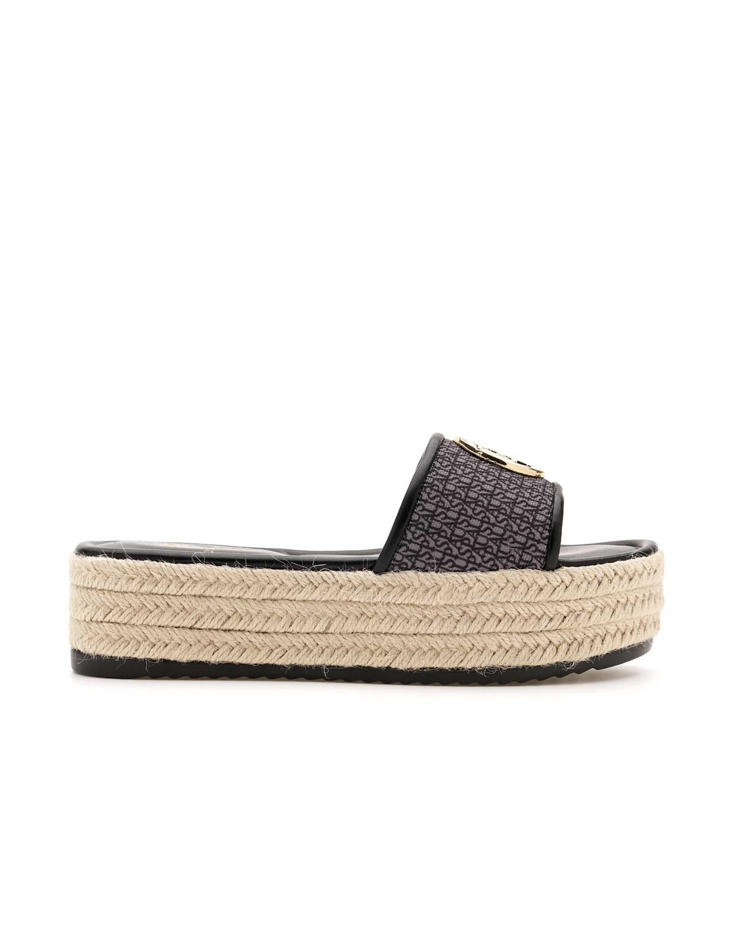 Monogram Vamp Strap Cristina Sandals Black - U.S. Polo Assn. India | Large