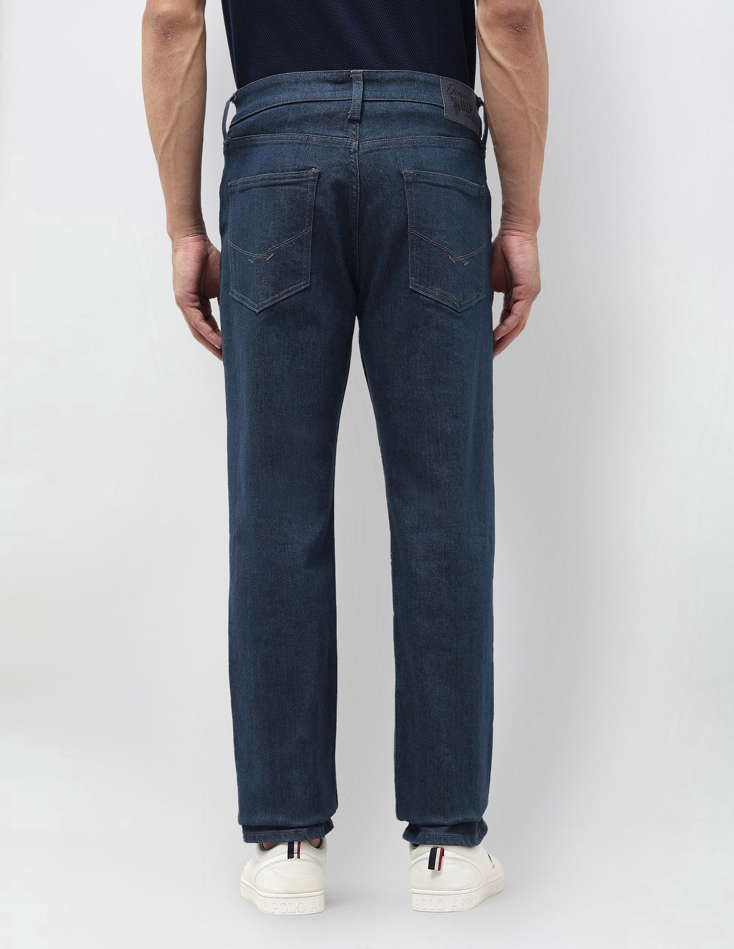 Harold Slim Straight Fit Blue Jeans Dark Blue - U.S. POLO ASSN. | Large