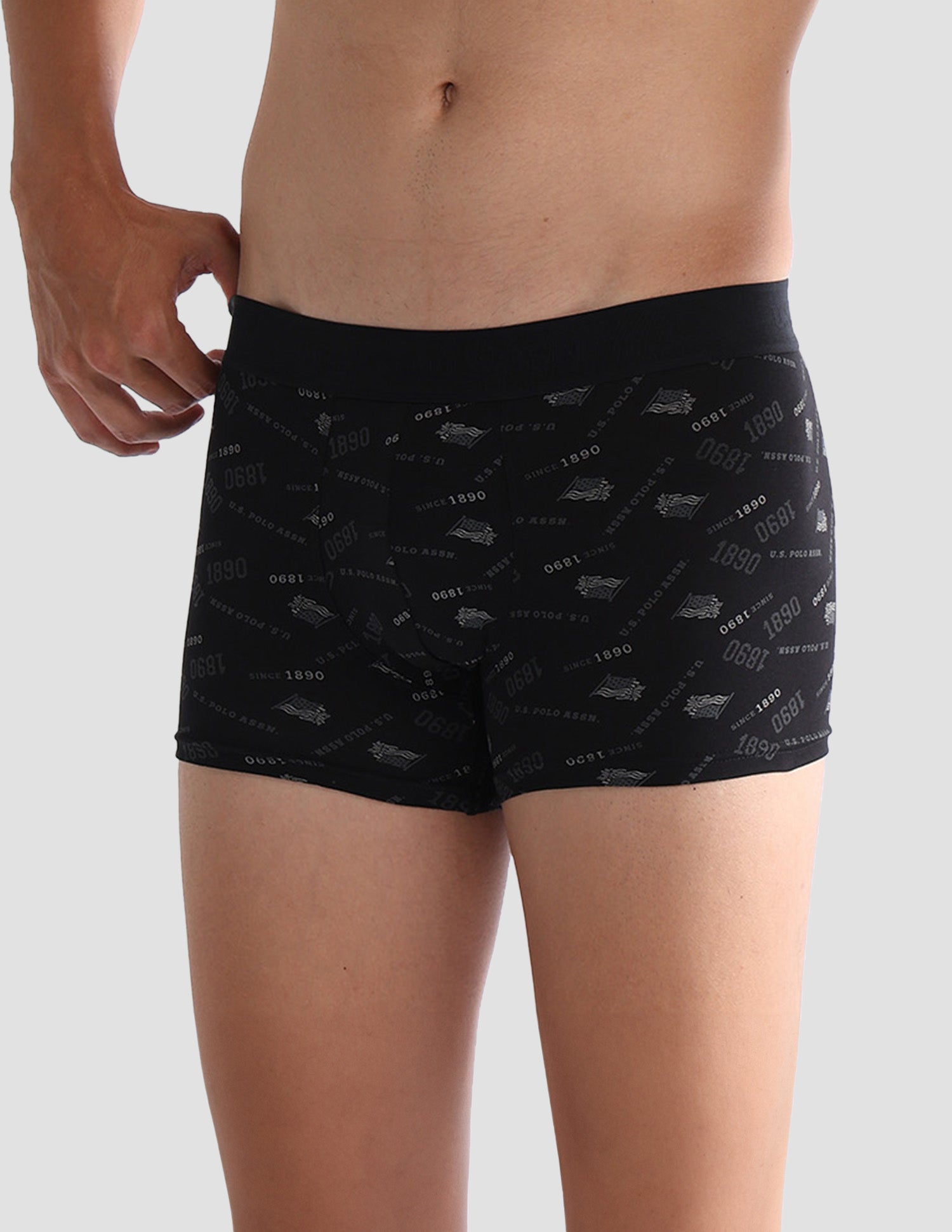 Brand Printed OET16 Trunks - Pack Of 2 Black and Lemon Pepper - U.S. POLO ASSN. | Large