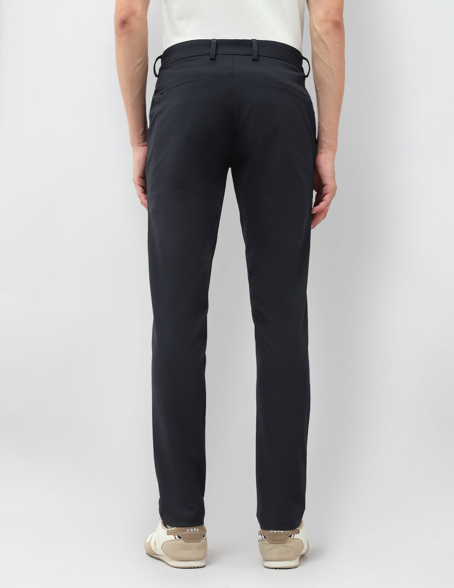 Satin Austin Slim Fit Trousers Navy - U.S. Polo Assn. India | Large