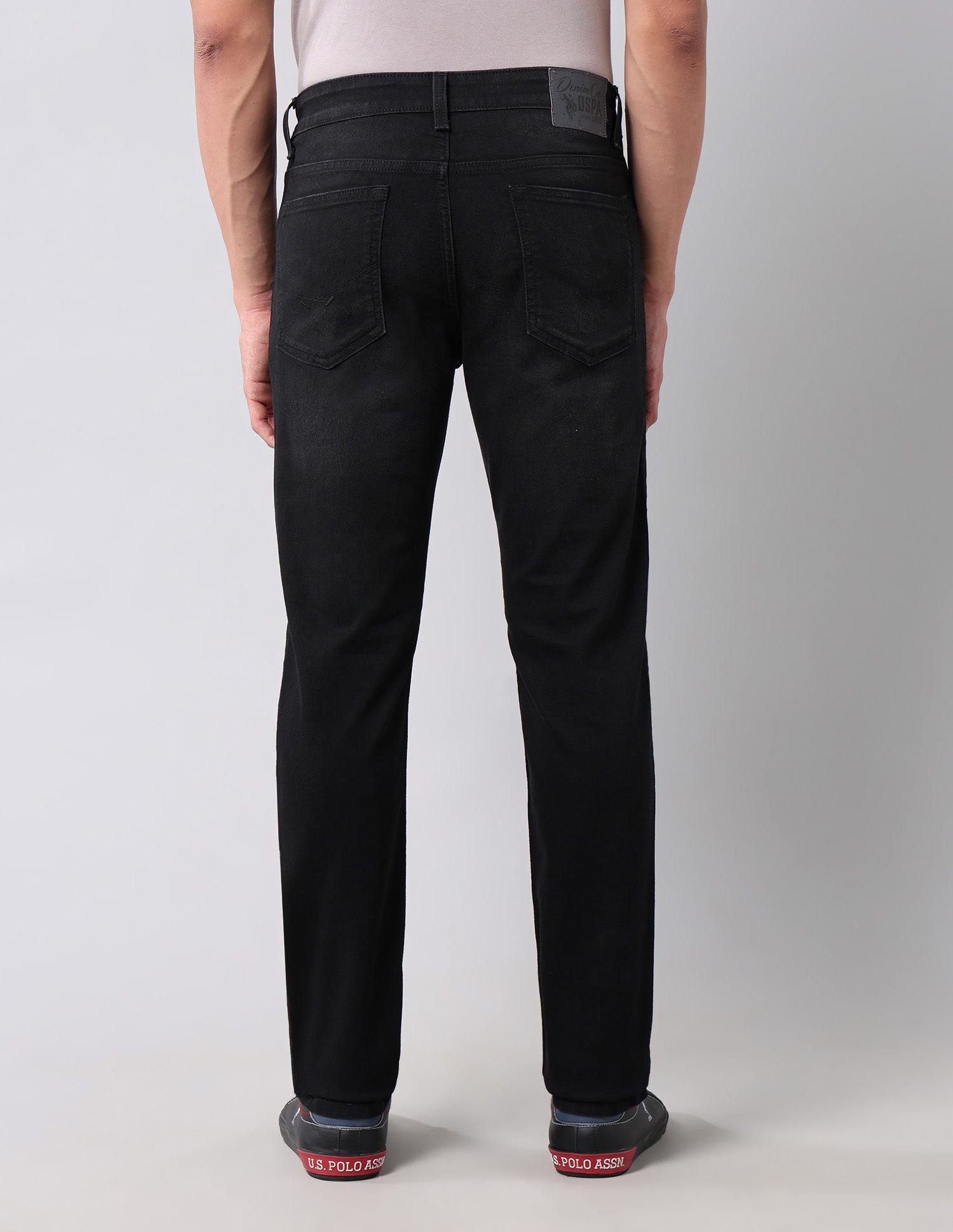 Brandon Slim Tapered Fit Black Jeans Black - U.S. Polo Assn. India | Large