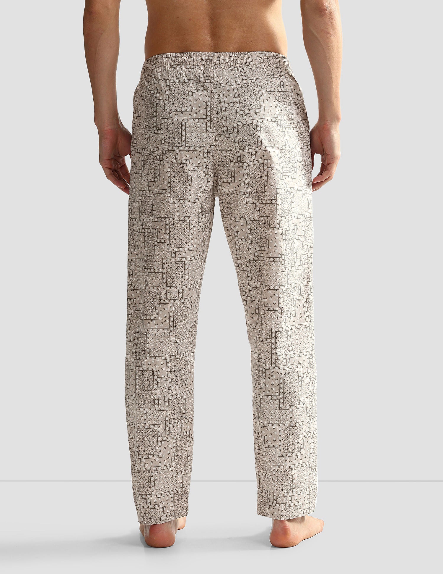 Mid Rise Printed OELP7 Lounge Track Pants - Pack Of 1 Mushroom - U.S. POLO ASSN. | Large