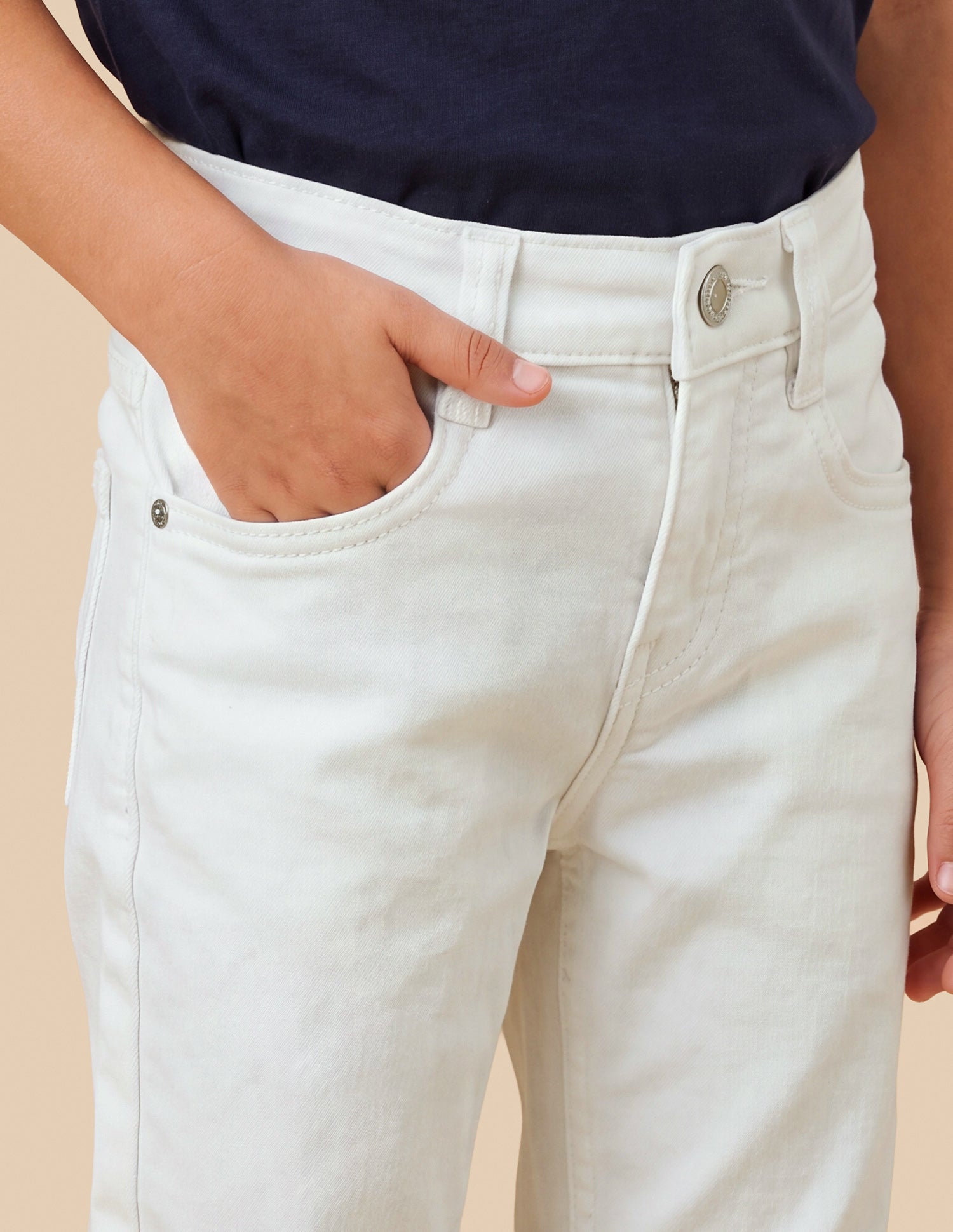 Slim Fit White Jeans White - U.S. Polo Assn. India | Large