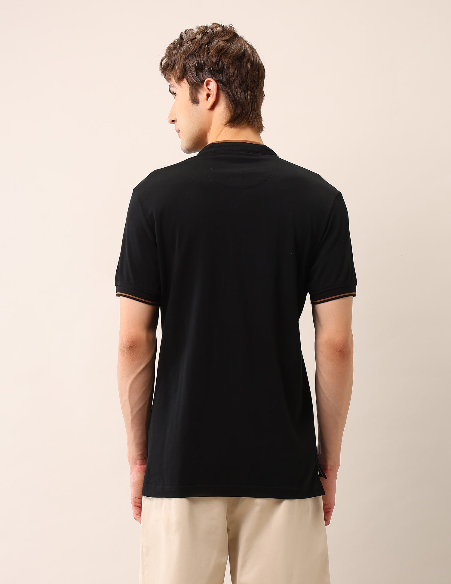 Muscle Fit Pure Cotton Polo Shirt Black - U.S. Polo Assn. India | Large