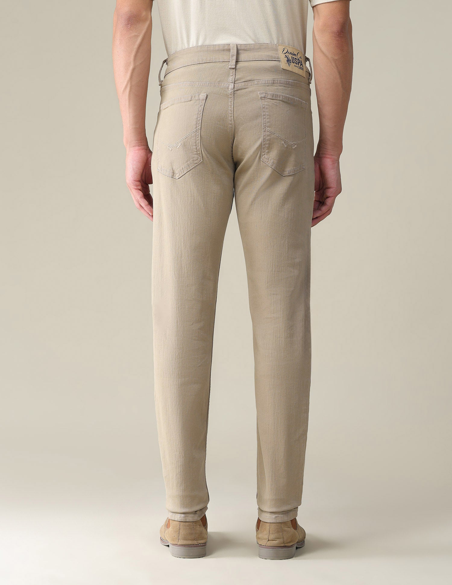 Brandon Slim Tapered Fit Brown Jeans Brown - U.S. POLO ASSN. | Large