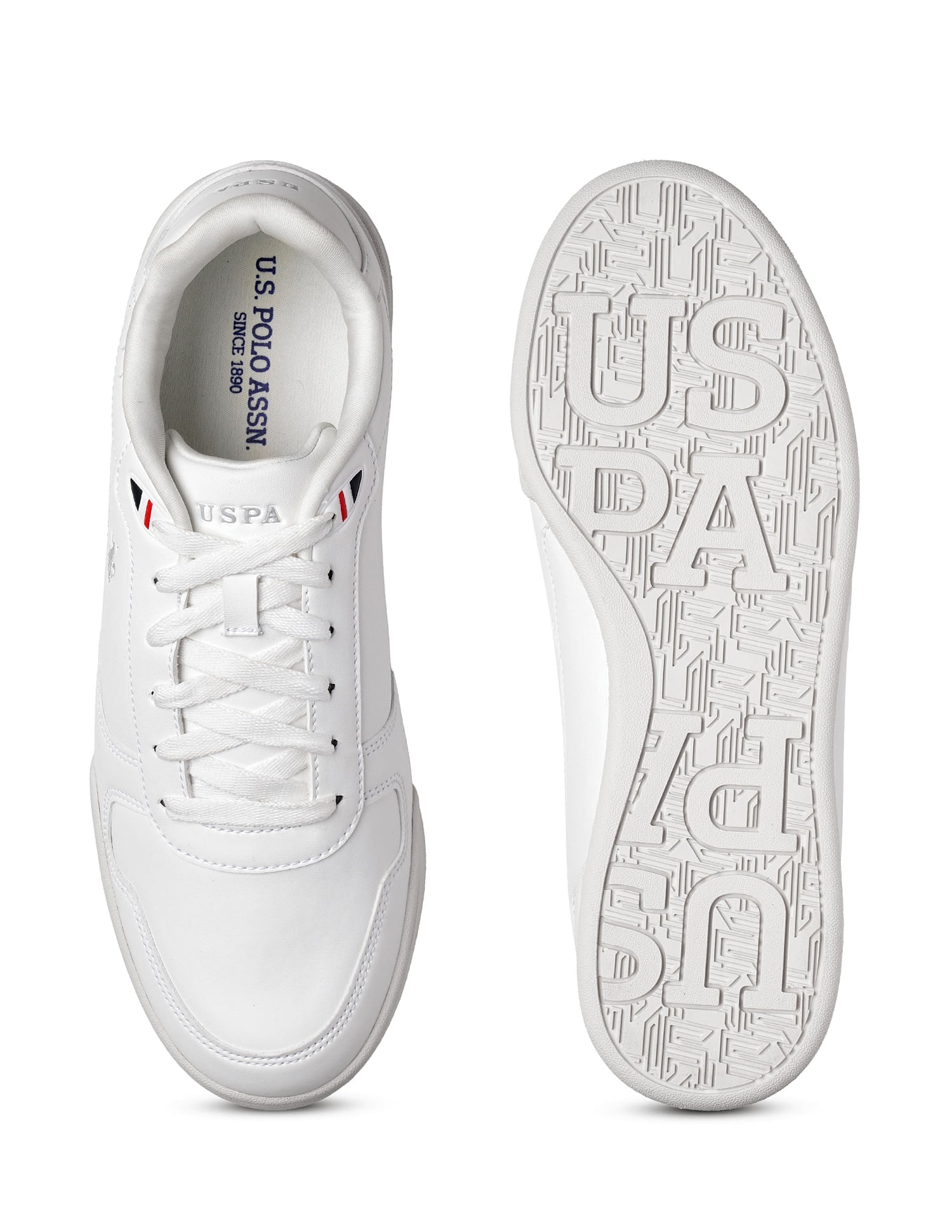 Men Valentin Solid Sneaker White - U.S. Polo Assn. India | Large