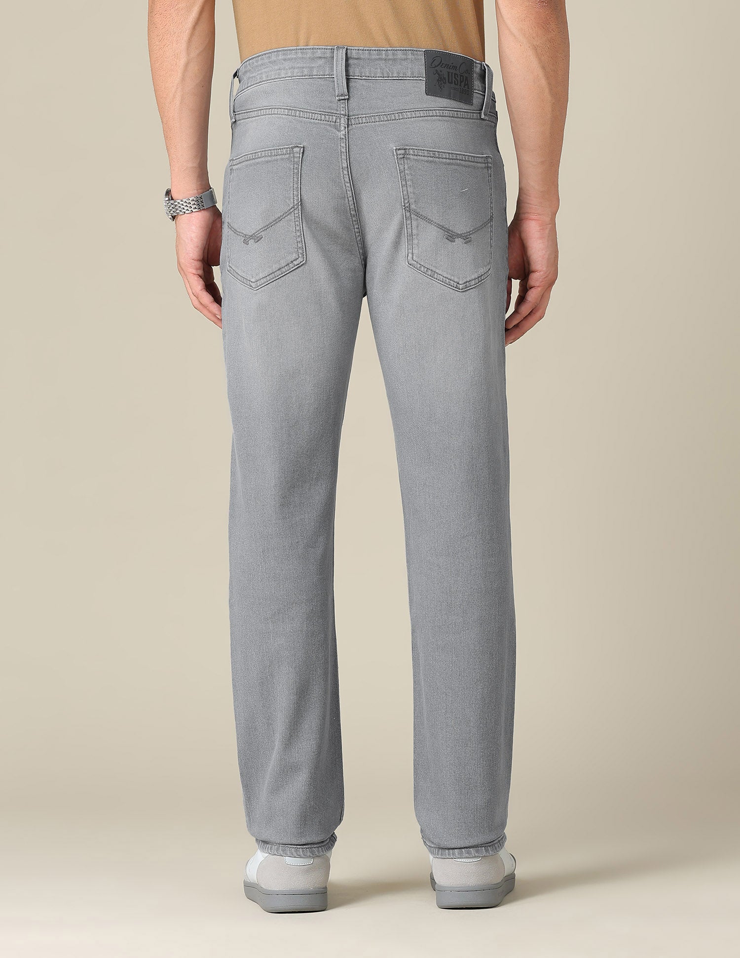 Harold Slim Straight Fit Grey Jeans Grey - U.S. POLO ASSN. | Large