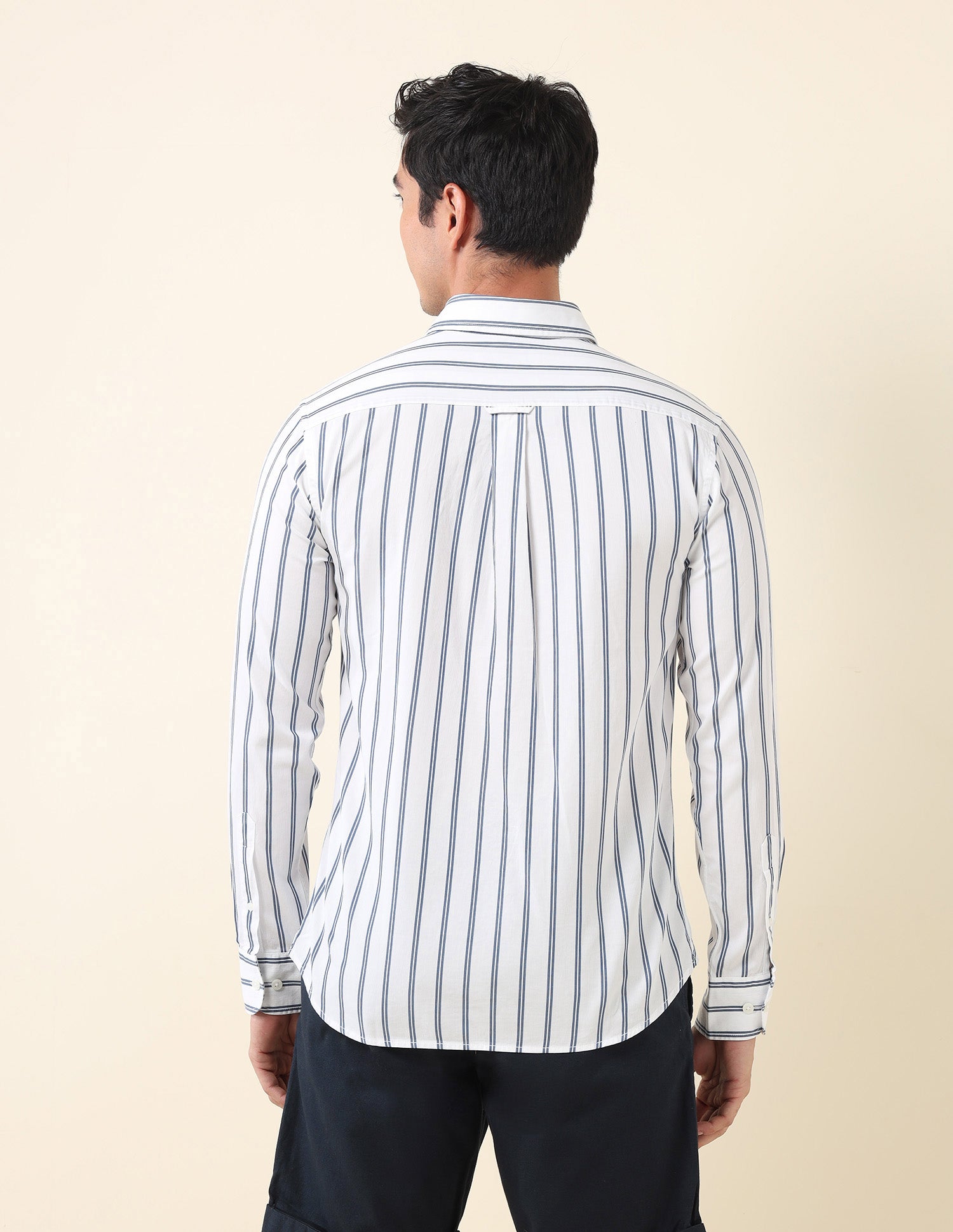 Vertical Striped Tailored Fit Shirt Blue - U.S. Polo Assn. India | Large