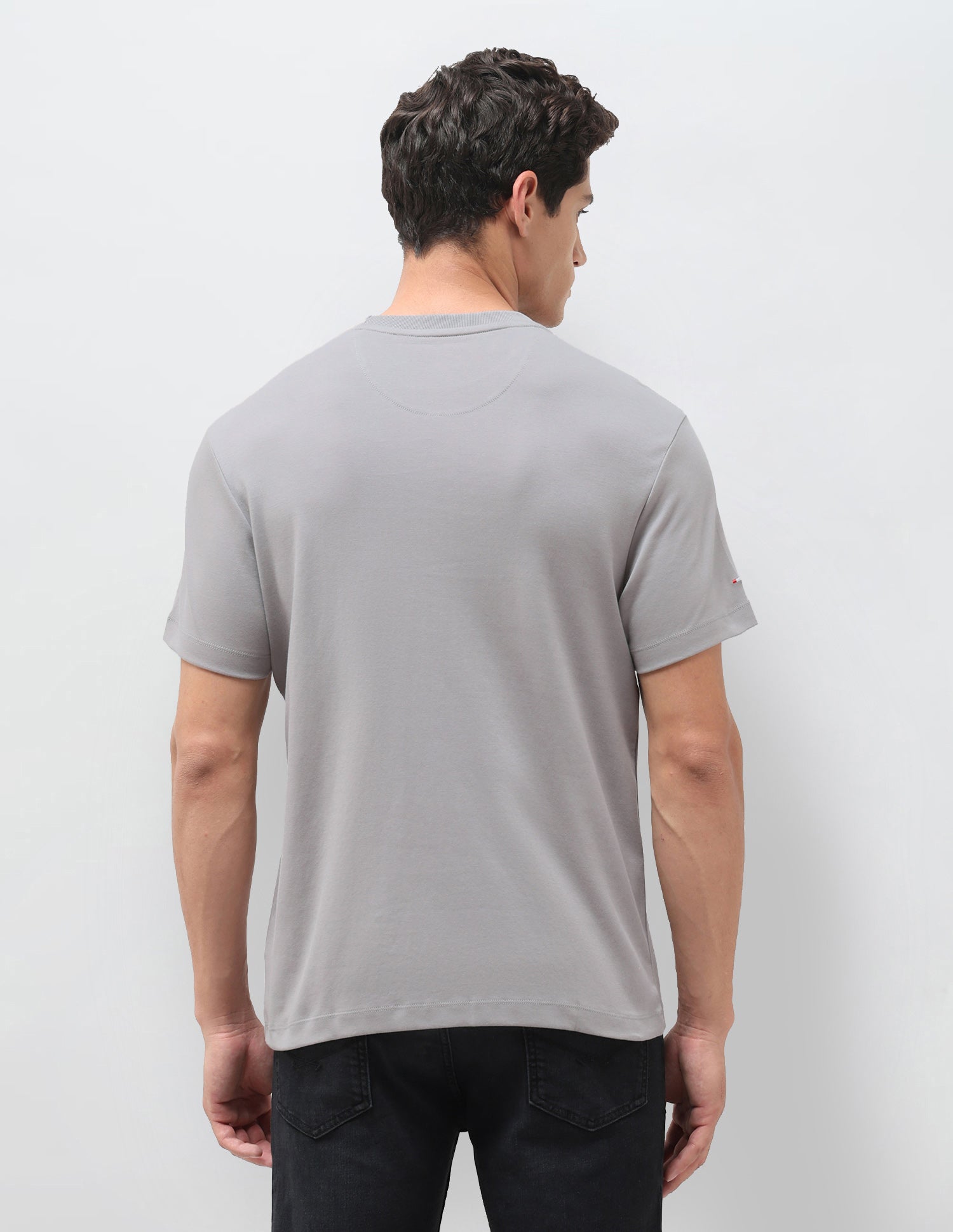 Solid Slim Fit T-Shirt Grey - U.S. Polo Assn. India | Large