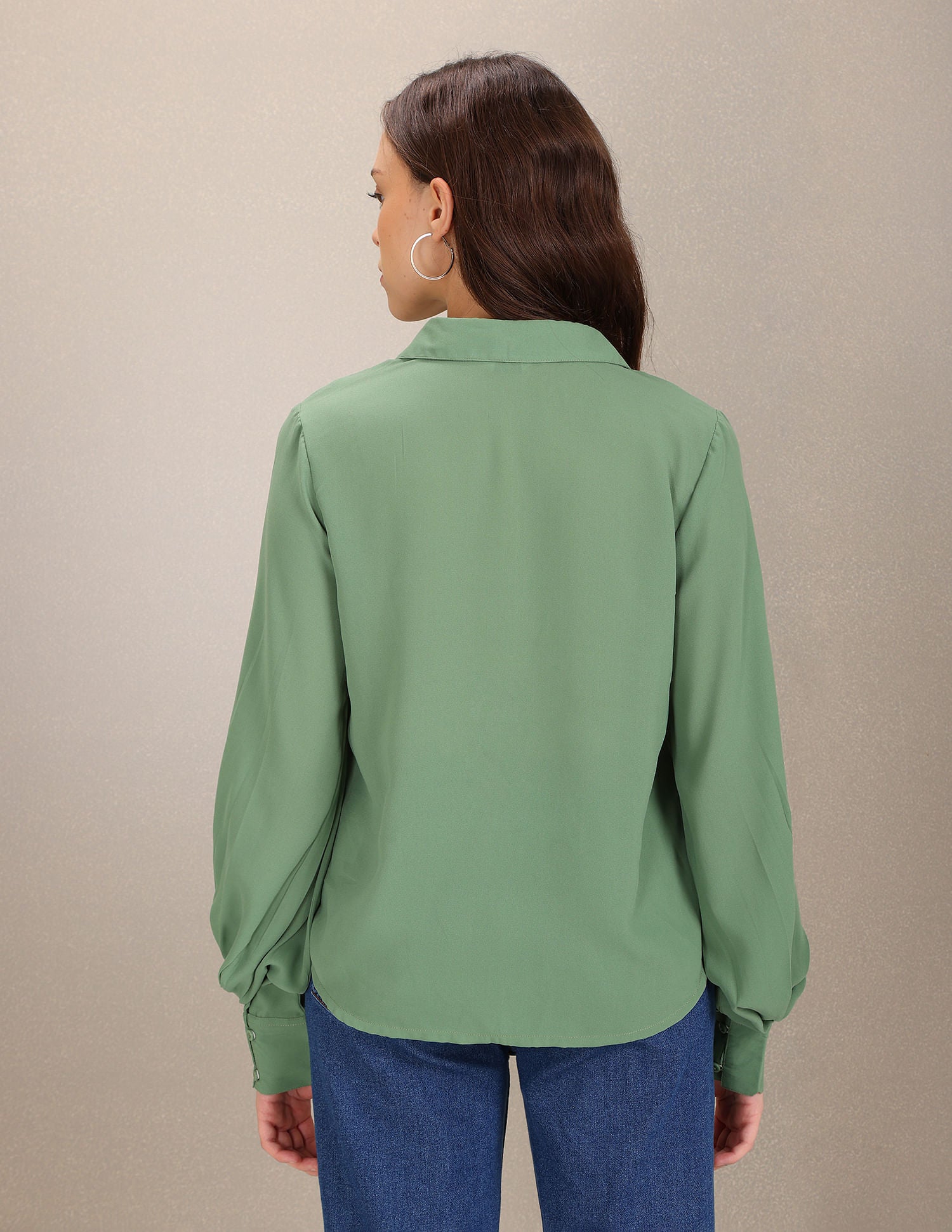 Long Sleeve Solid Top Green - U.S. POLO ASSN. | Large