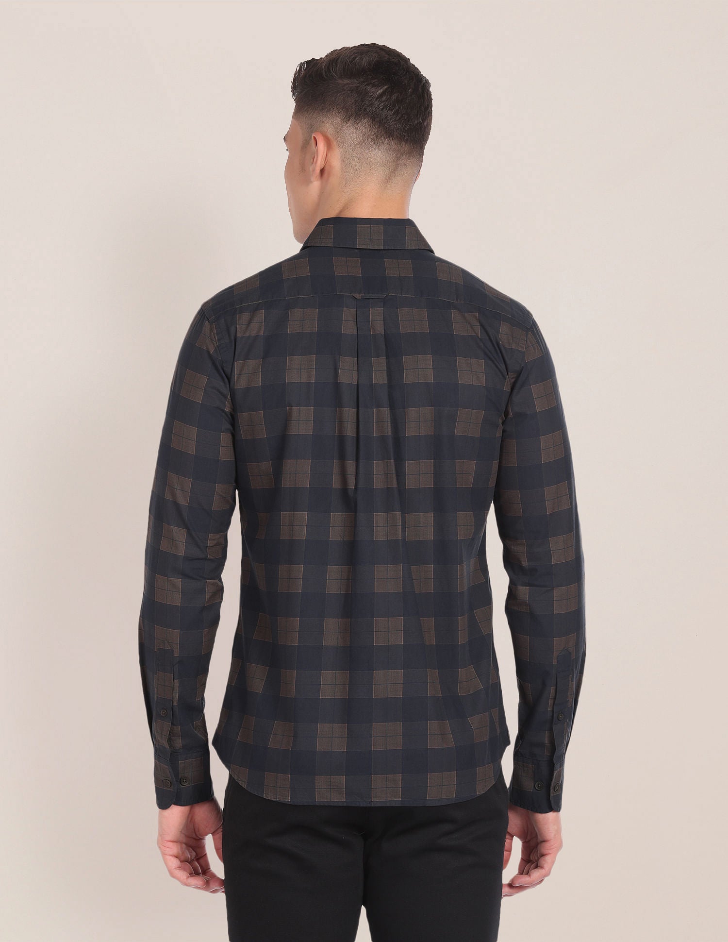 Tartan Check Cotton Shirt Black - U.S. Polo Assn. India | Large