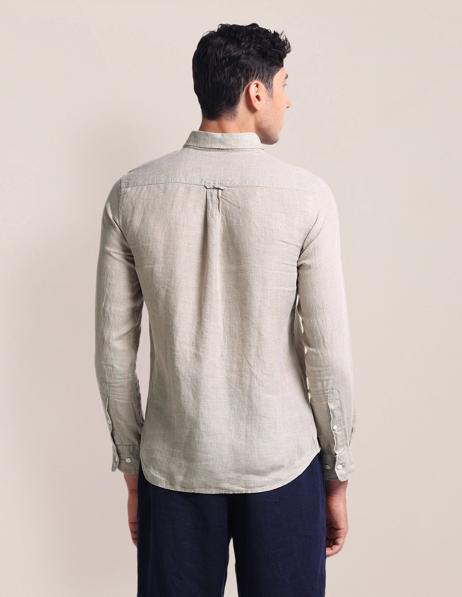 Solid Chest Pocket Shirt Beige - U.S. POLO ASSN. | Large