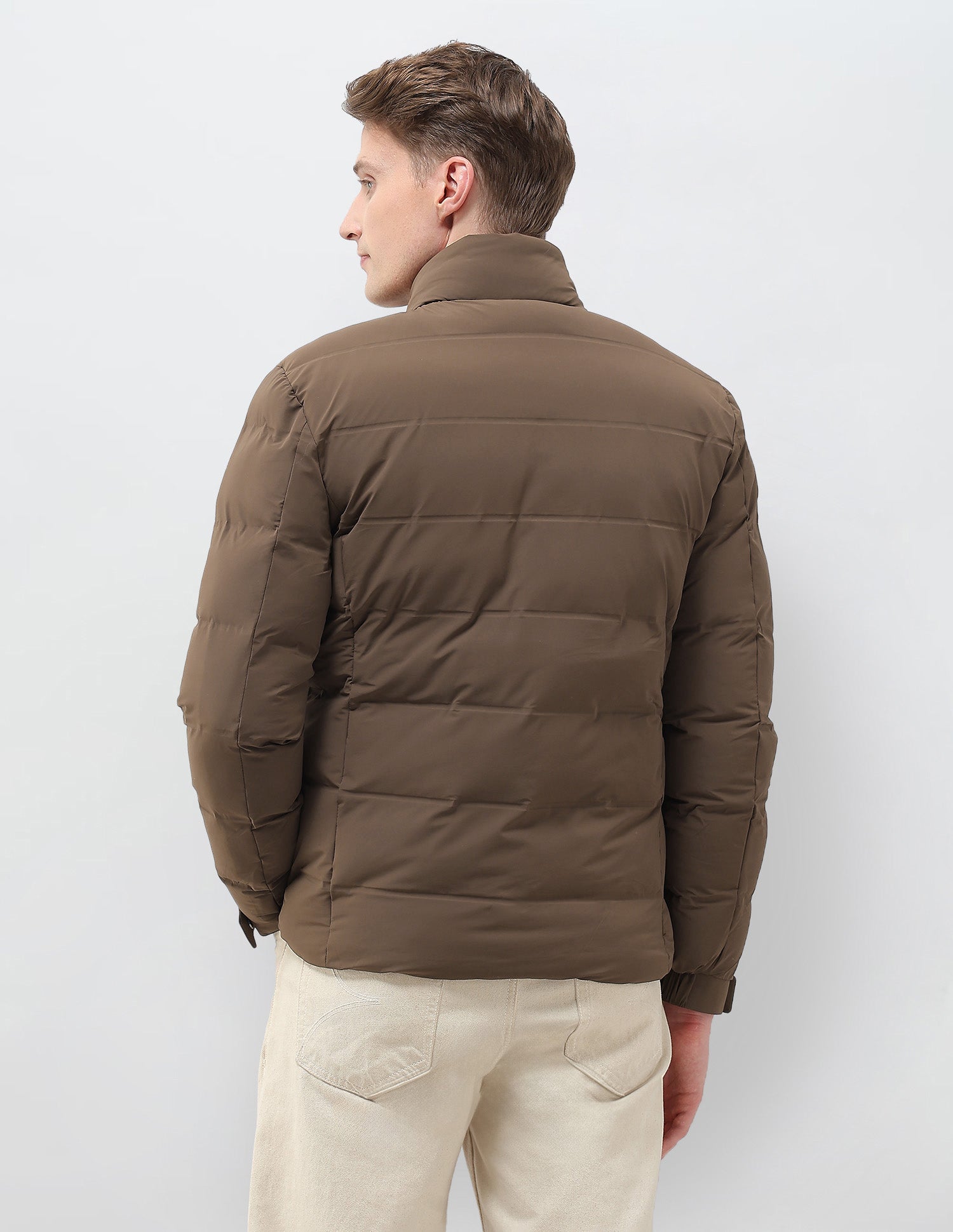 High Neck Regular Fit Smartheat Jacket Brown - U.S. POLO ASSN. | Large