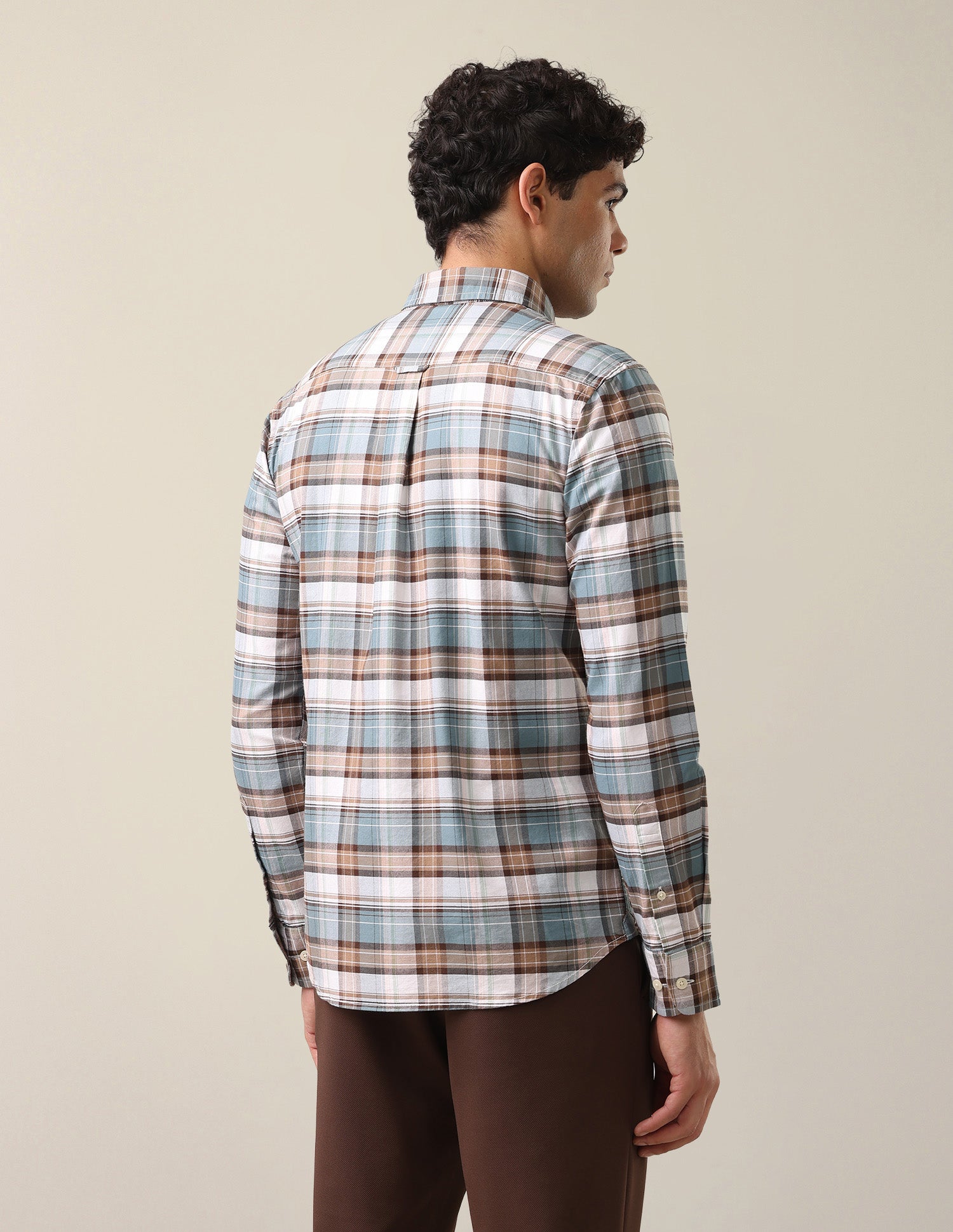Plaid Checked Oxford Shirt Teal - U.S. Polo Assn. India | Large