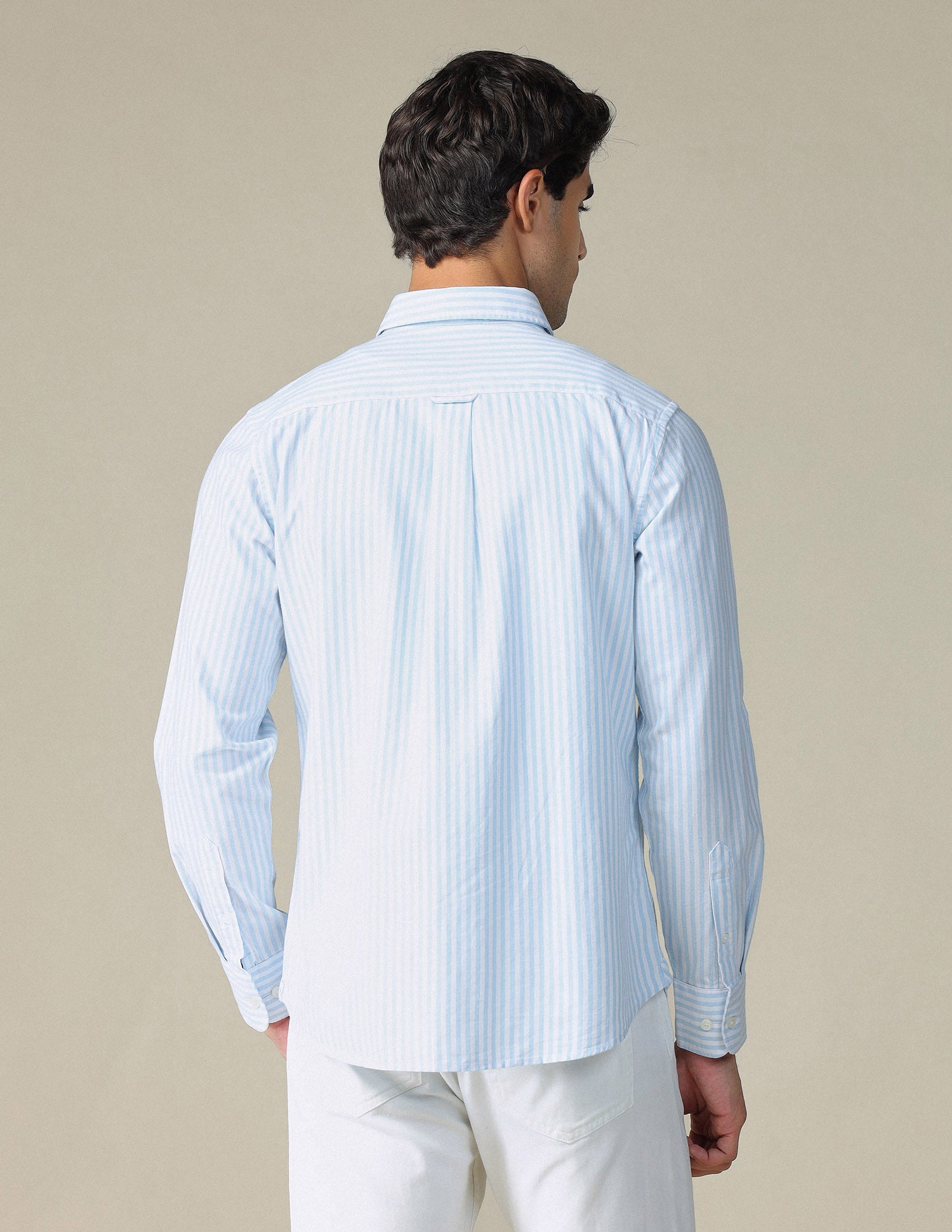 Pure Cotton Vertical Striped Shirt Blue - U.S. POLO ASSN. | Large