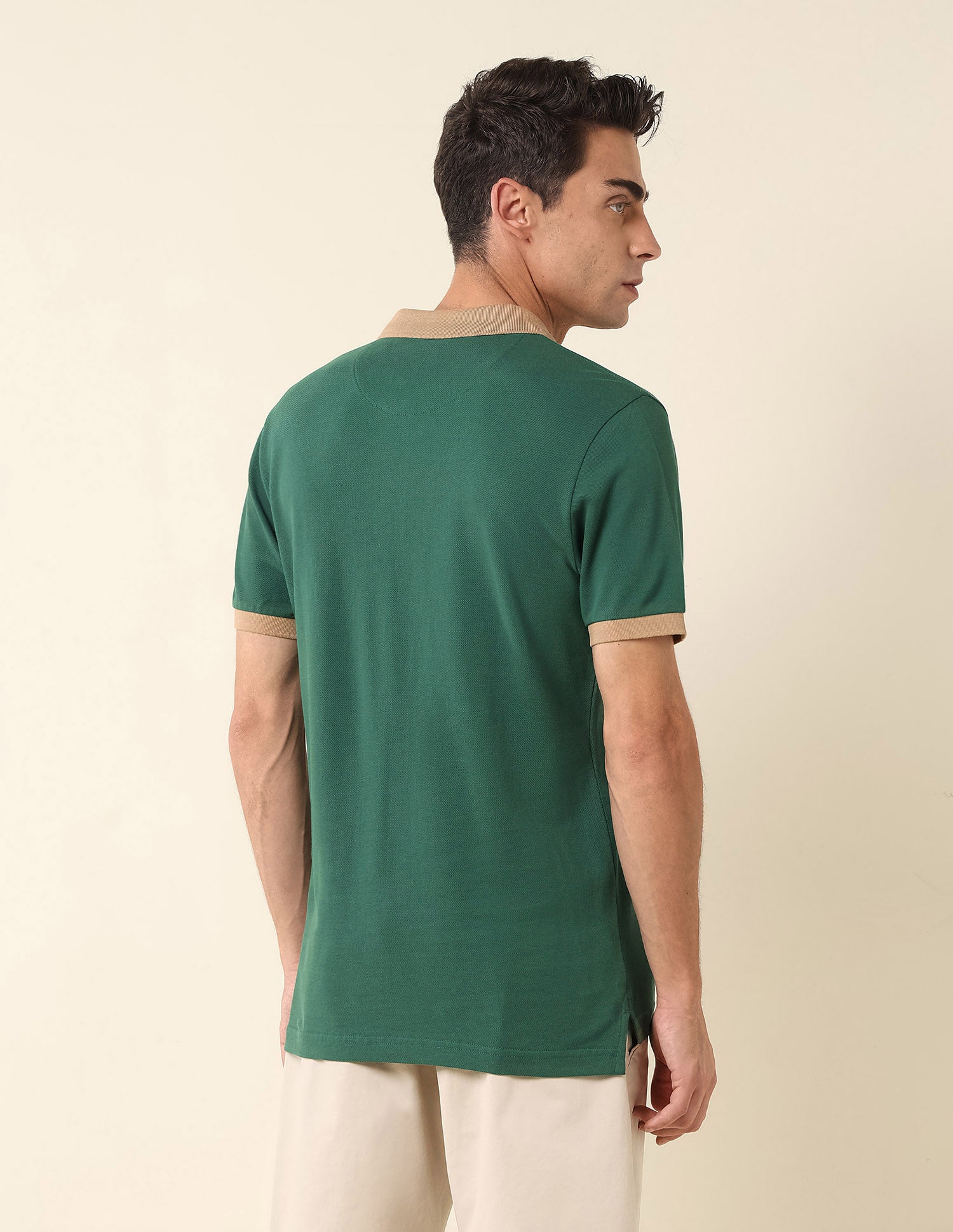 Vertical Striped Slim Fit Polo Shirt Dark Green - U.S. Polo Assn. India | Large