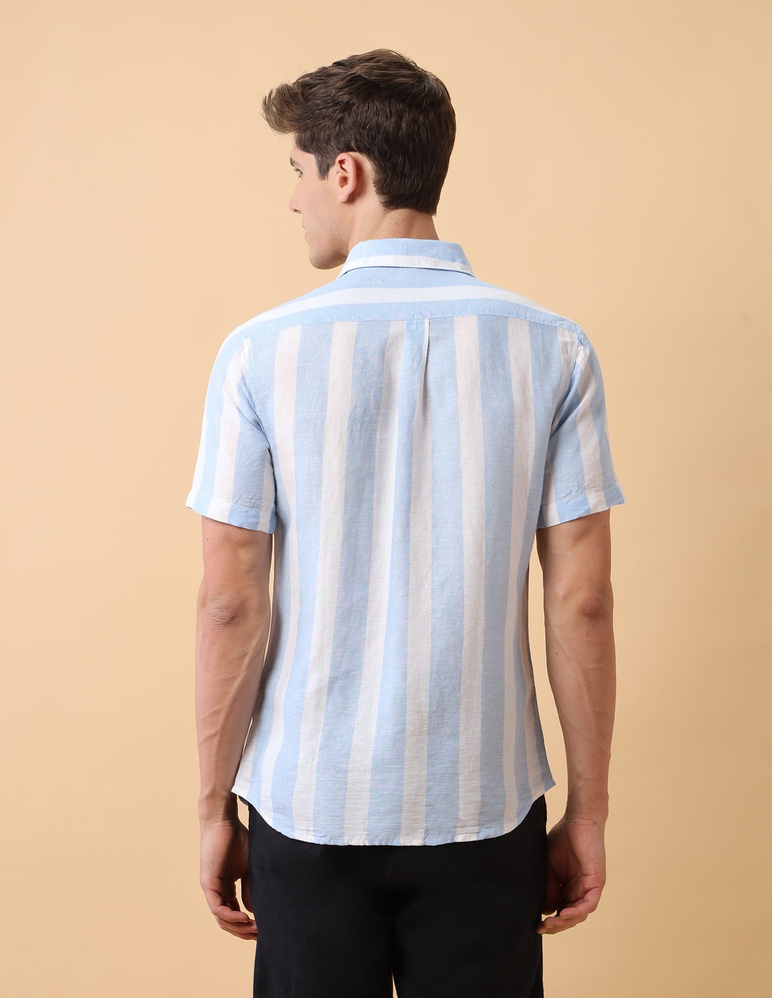 Pacho X Vertical Striped Regular Fit Shirt Blue - U.S. Polo Assn. India | Large