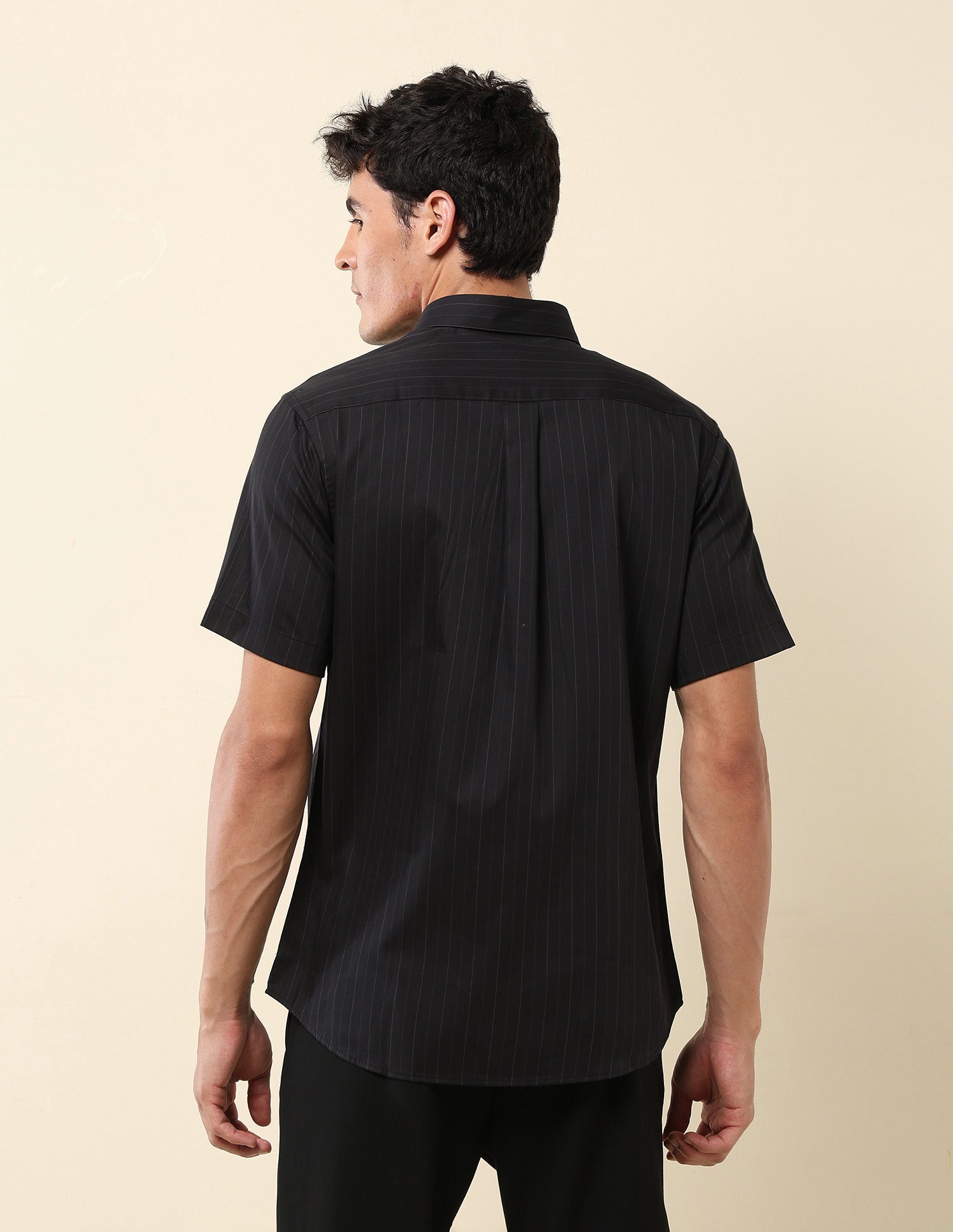 Pinstriped Tailored Fit Shirt Black - U.S. POLO ASSN. | Large
