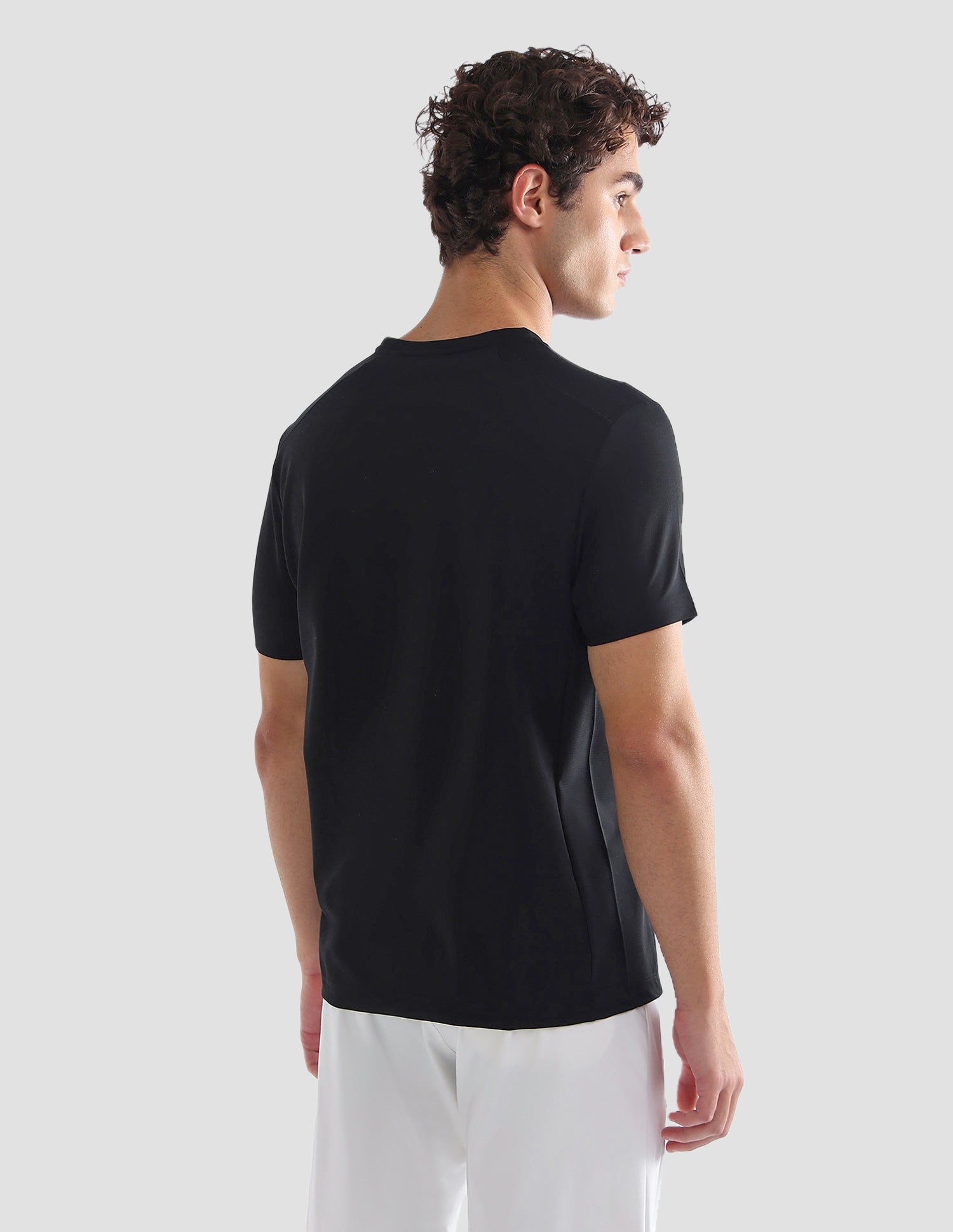 Solid Slim Fit Active T-Shirt Black - U.S. Polo Assn. India | Large