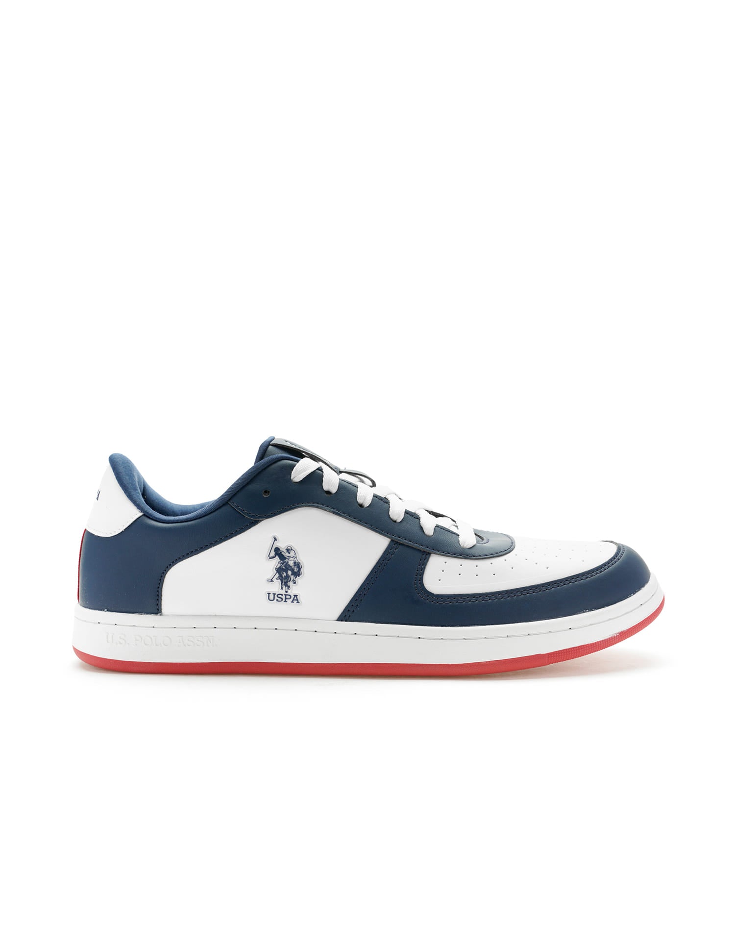 Men Rein 2.0 Dk. Blue Retro Court Sneakers Navy and White - U.S. Polo Assn. India | Large
