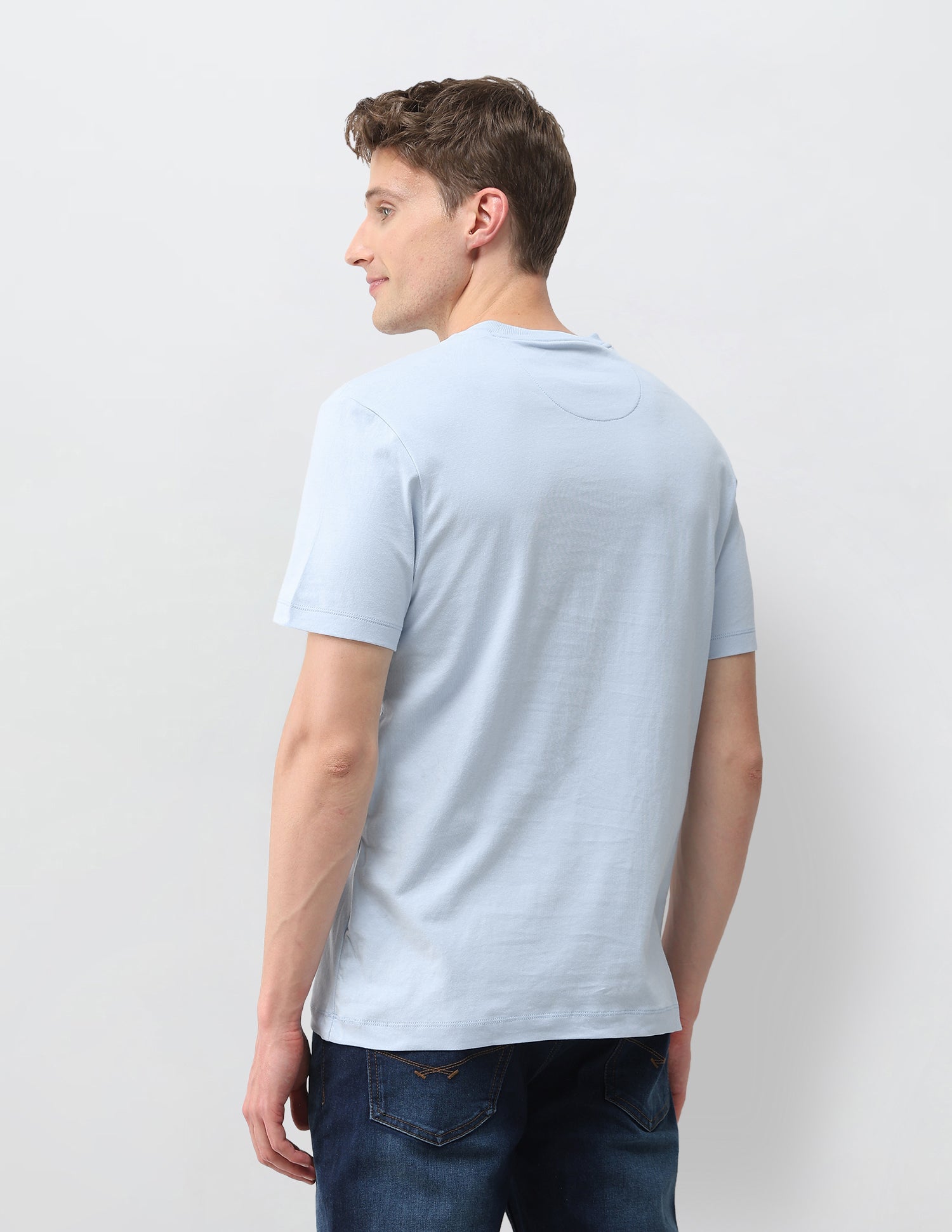 Graphic Brand Printed Slim Fit T-Shirt Blue - U.S. Polo Assn. India | Large