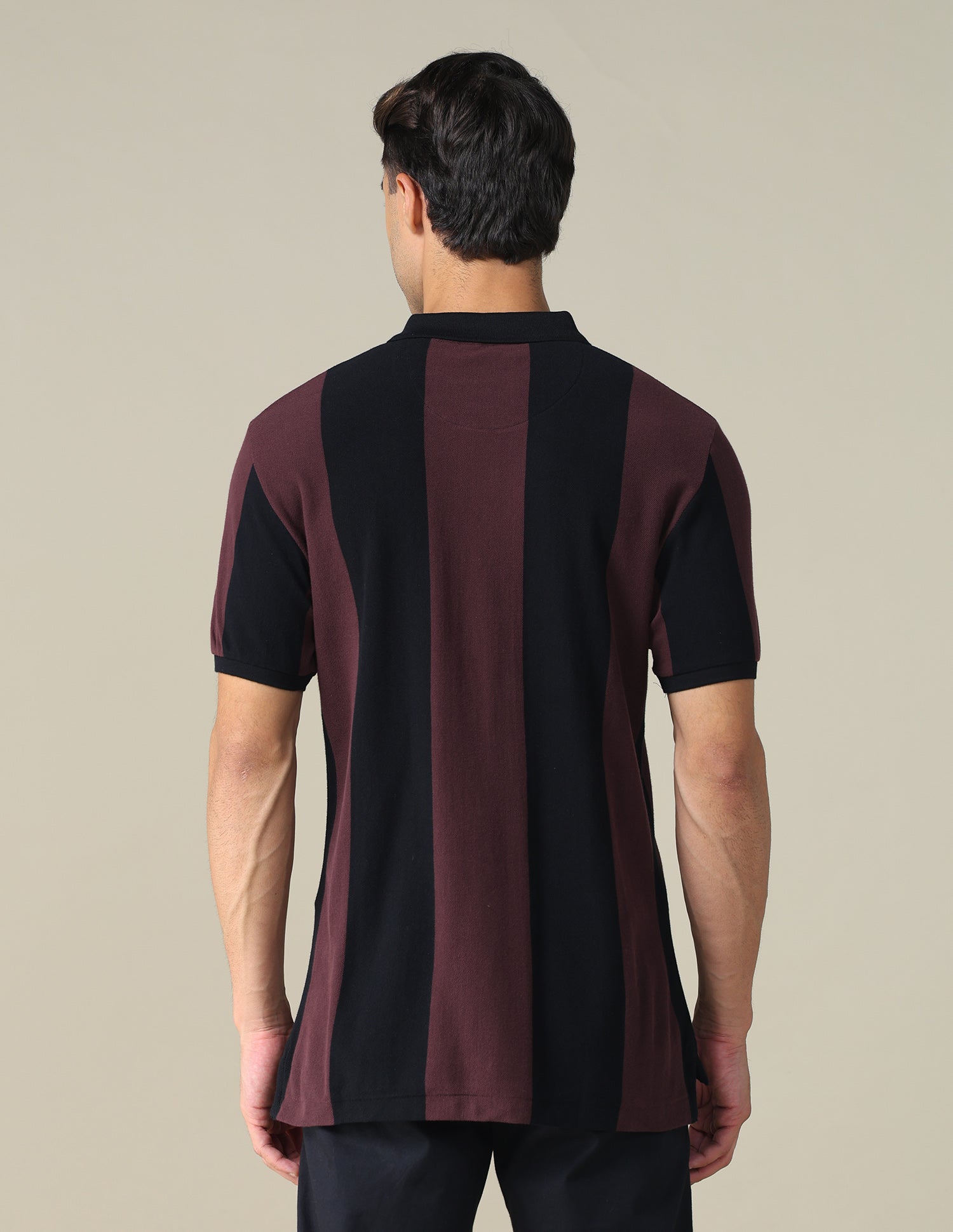 Vertical Striped Muscle Fit Polo Shirt Black - U.S. POLO ASSN. | Large