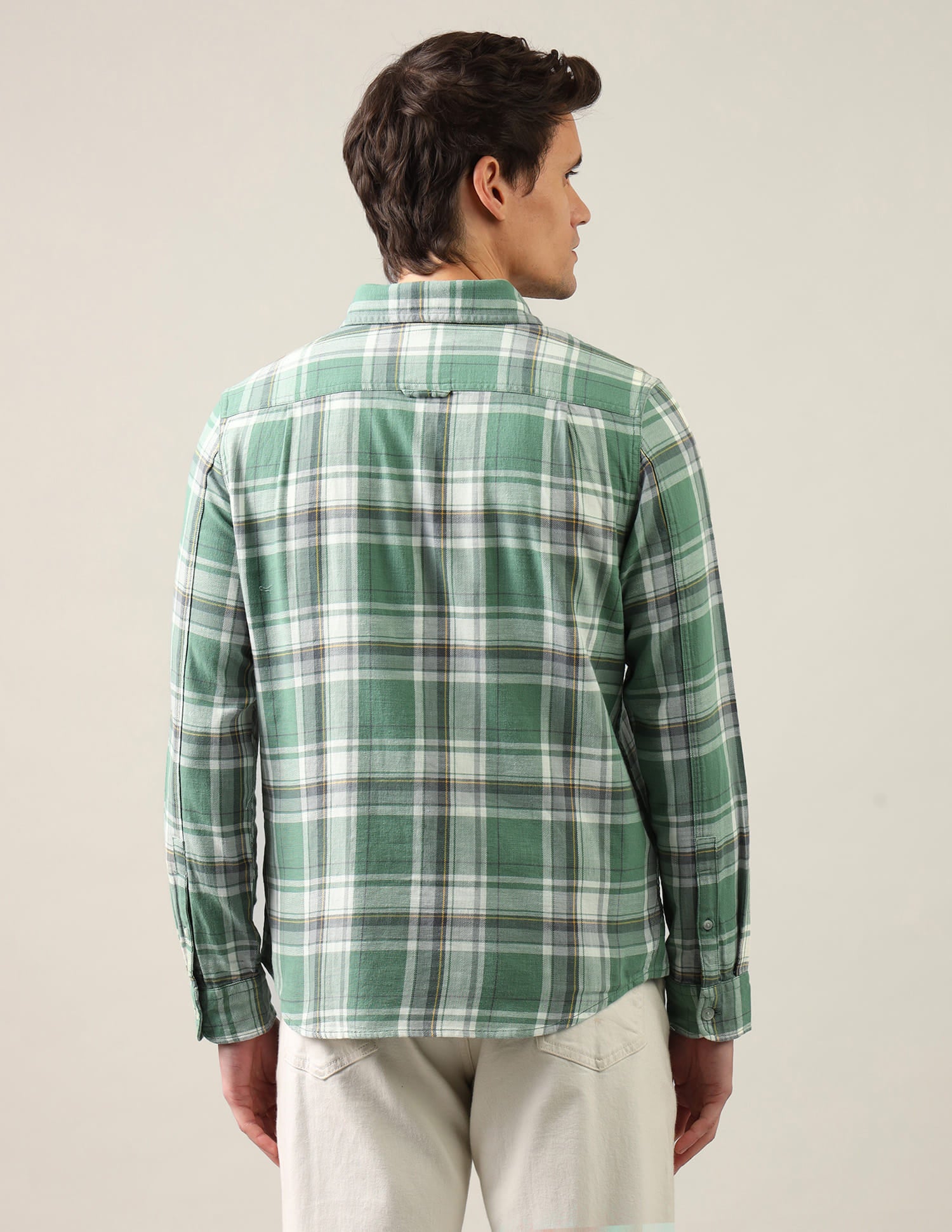 Tartan Checked Twill Shirt Green - U.S. Polo Assn. India | Large