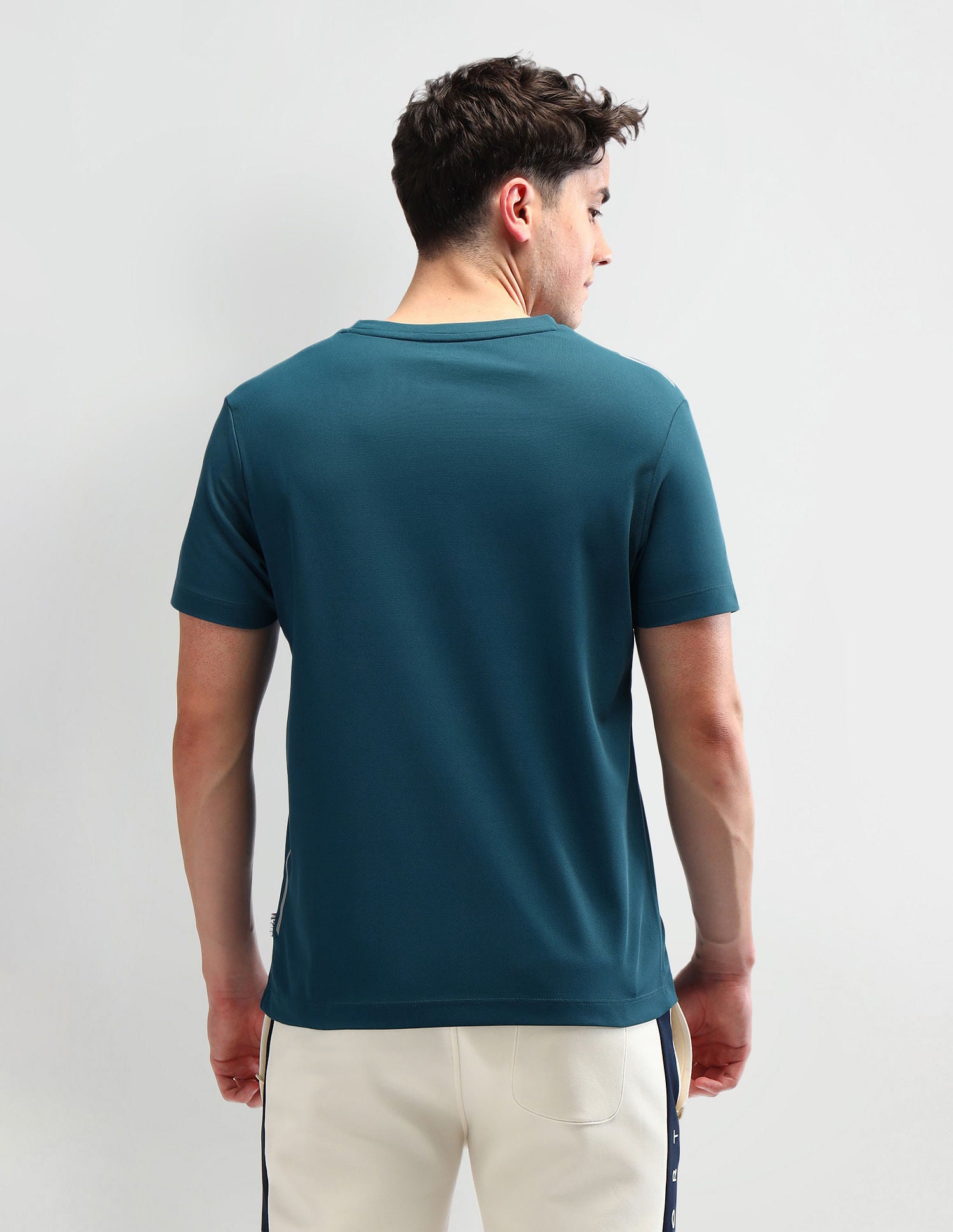 Slim Fit Brand Printed T-Shirt Teal - U.S. Polo Assn. India | Large