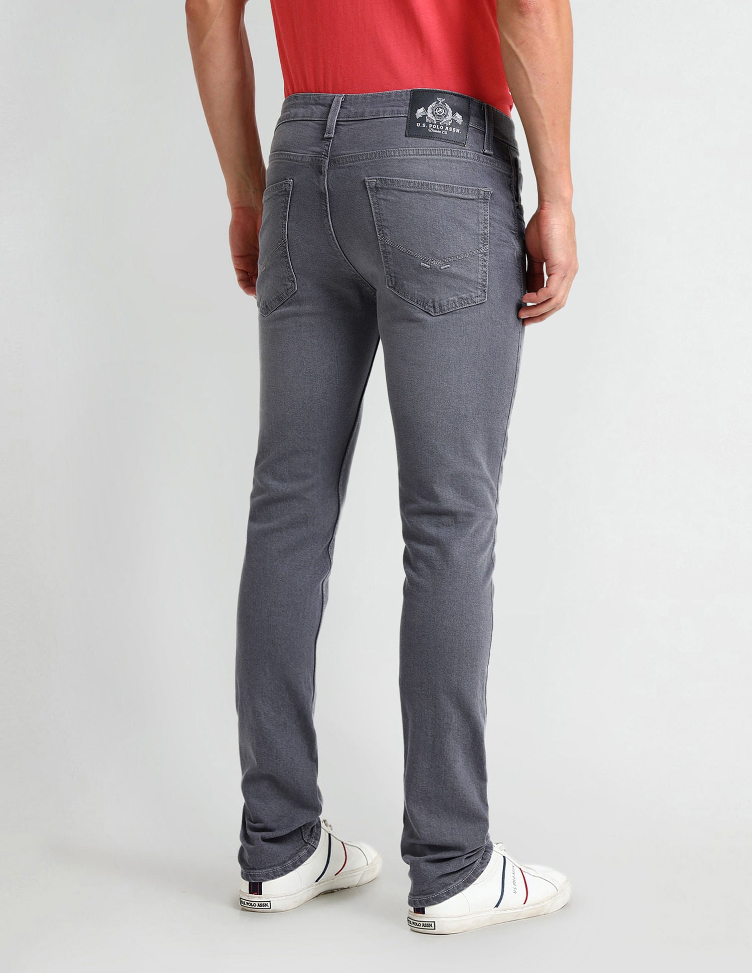 Regallo Skinny Fit Grey Jeans Grey - U.S. Polo Assn. India | Large
