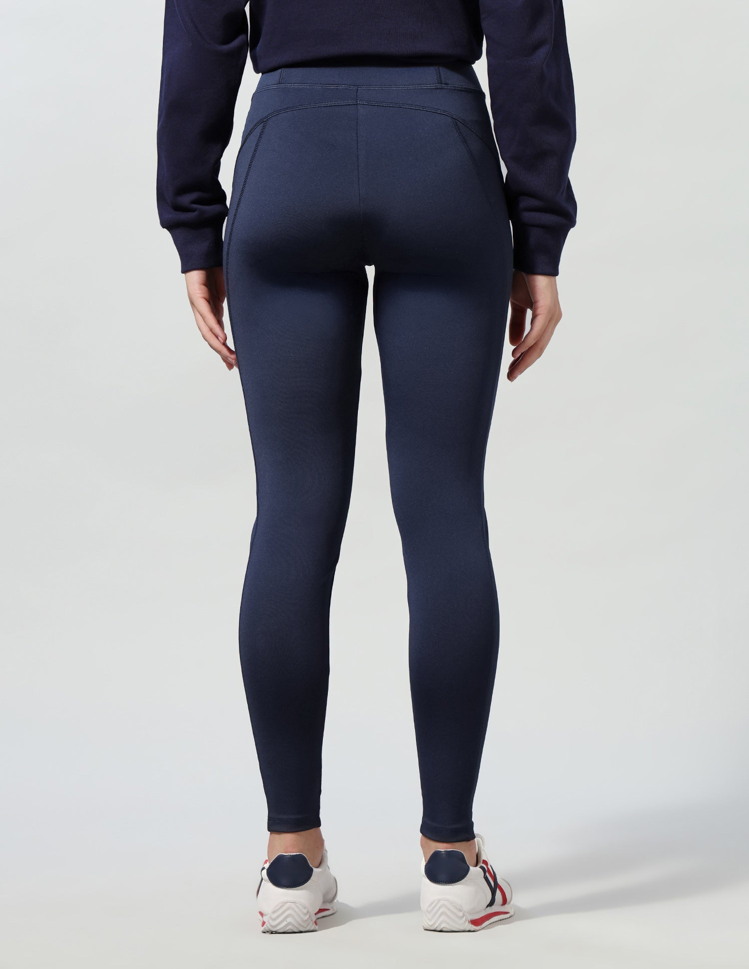 High Rise Solid Leggings Blue - U.S. Polo Assn. India | Large
