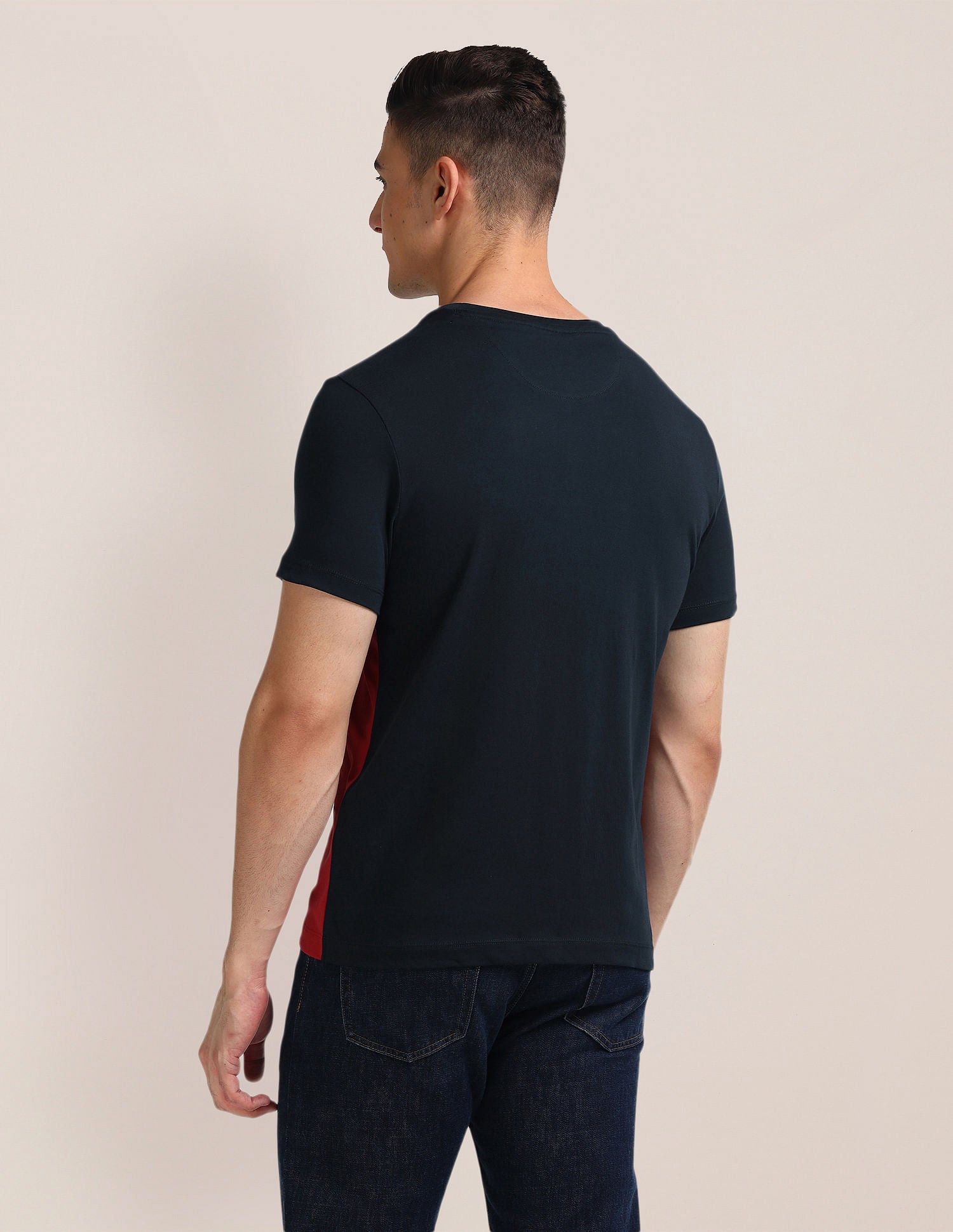 Brand Printed Slim Fit T-Shirt Navy - U.S. Polo Assn. India | Large