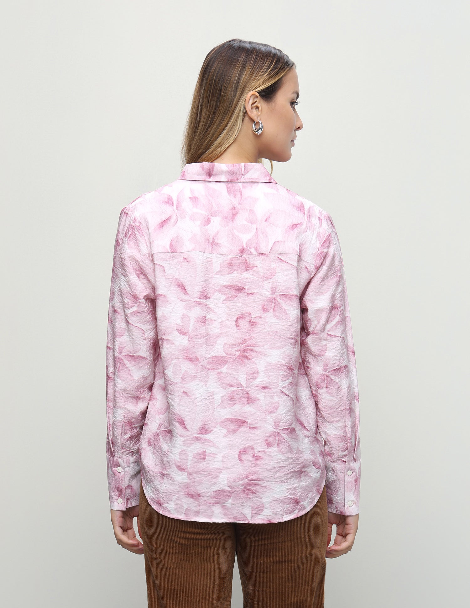 Floral Printed Regular Fit Shirt Pink - U.S. Polo Assn. India | Large