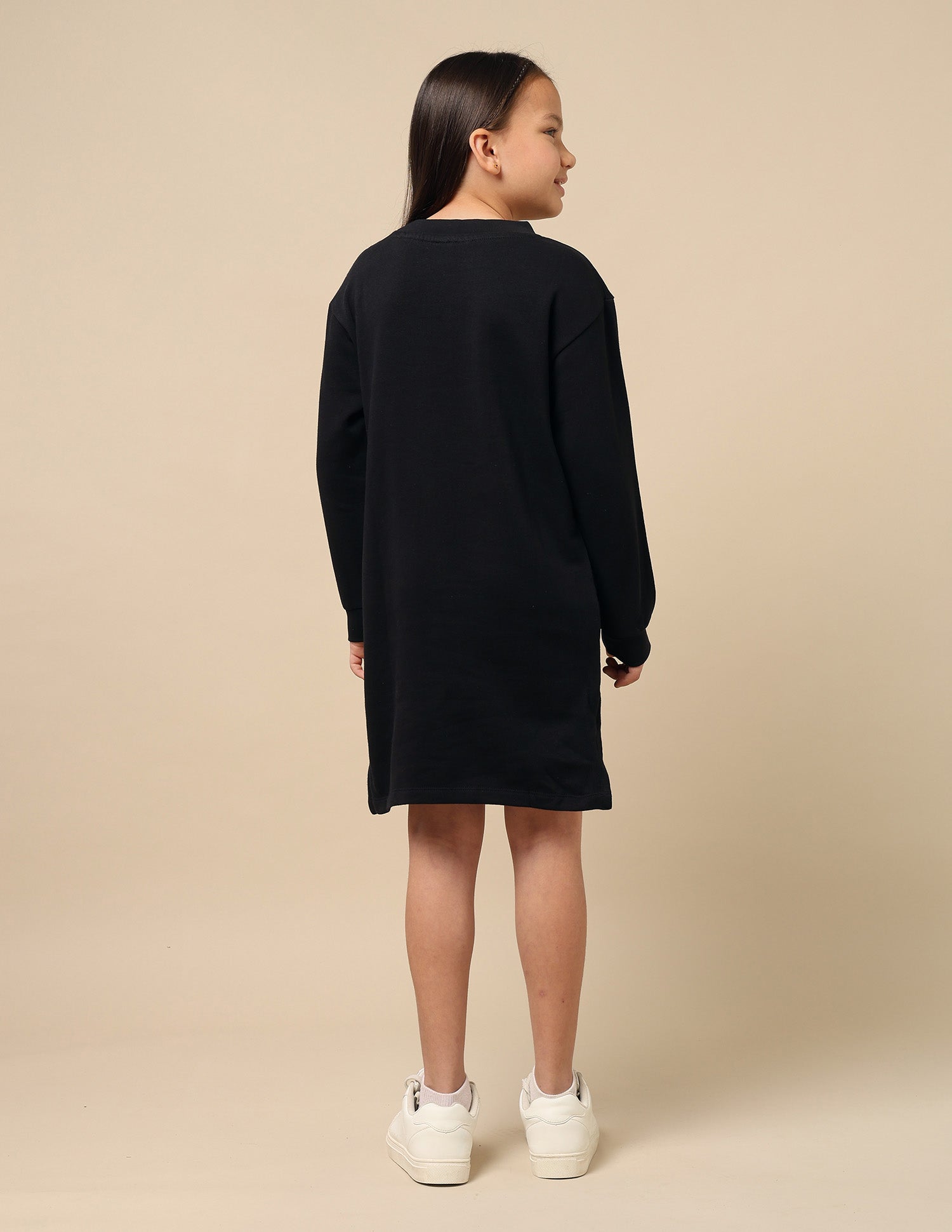 Girls Flip Sequin Sweat Dress Black - U.S. POLO ASSN. | Large