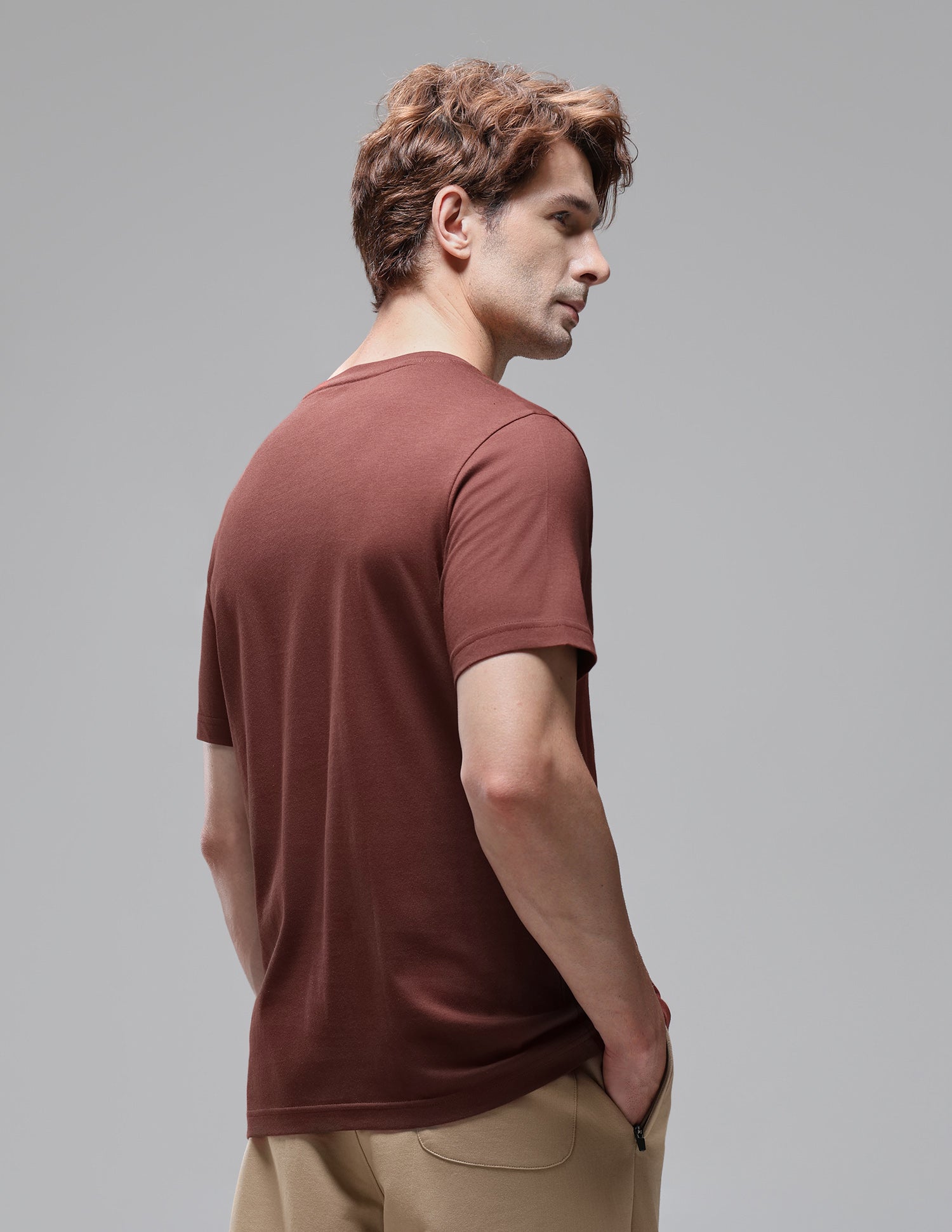 Breathable Comfort Fit OEE18 Lounge T-Shirt Sable - U.S. Polo Assn. India | Large