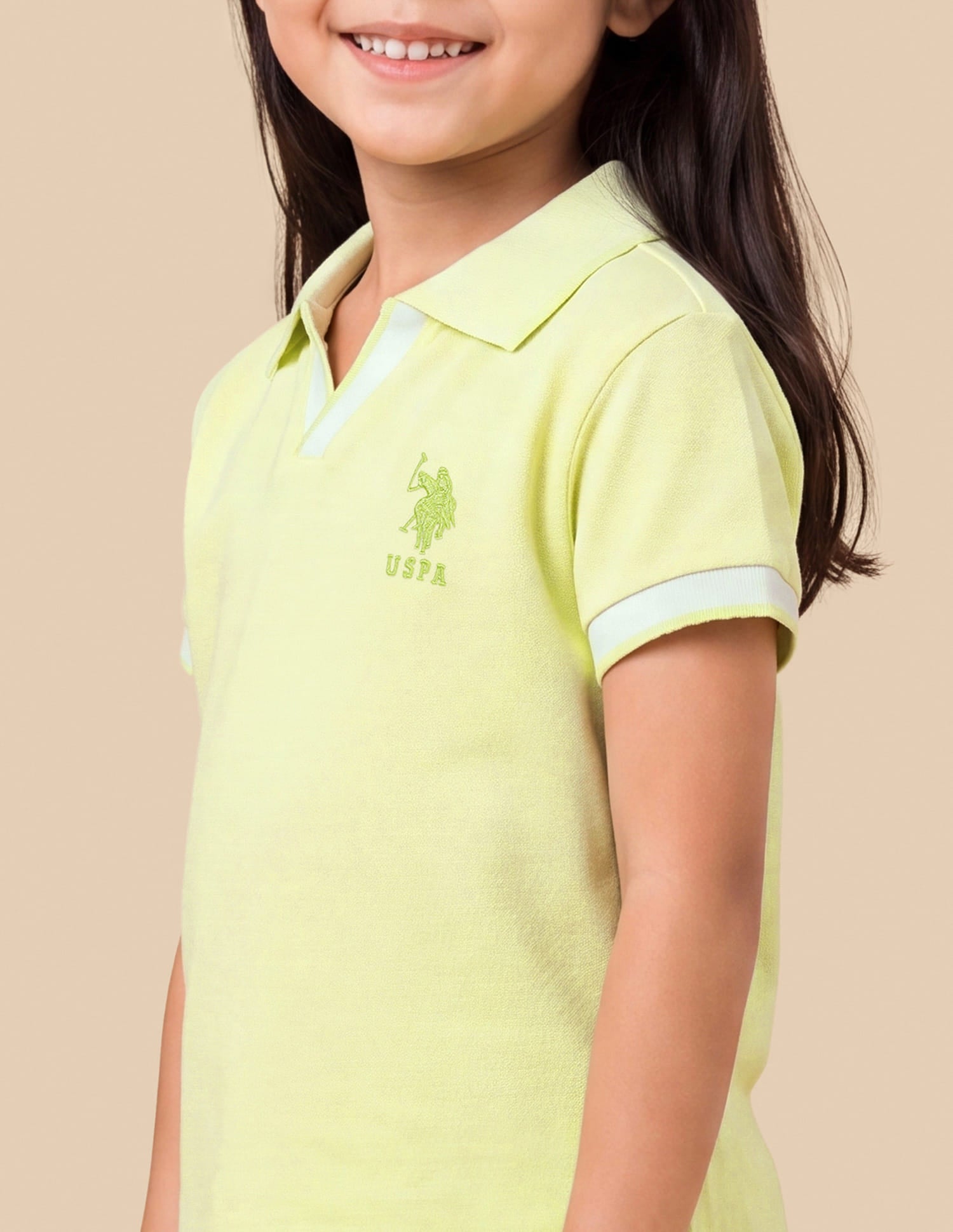 Solid Relaxed Fit Polo Shirt Green - U.S. Polo Assn. India | Large